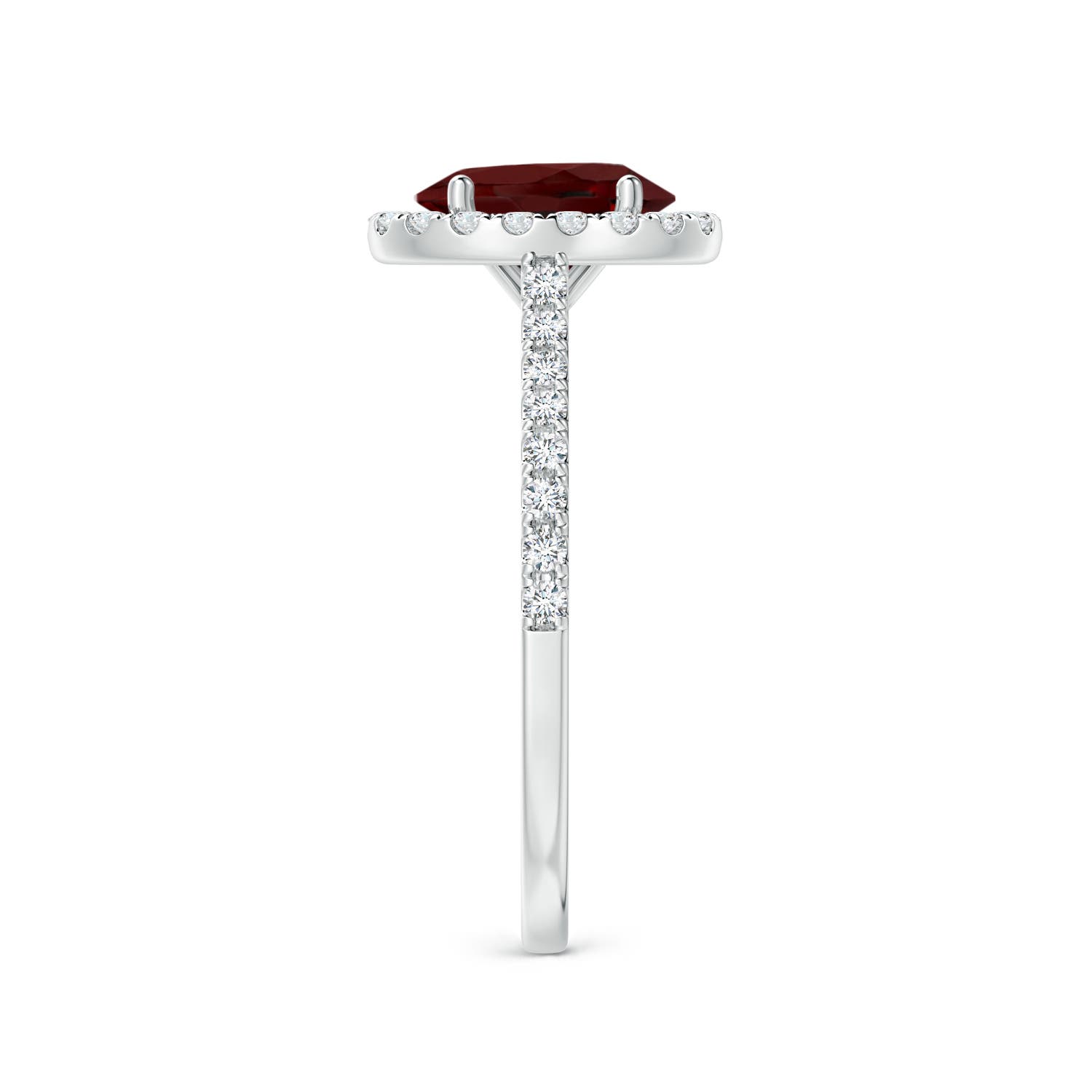 AAA - Garnet / 1.79 CT / 14 KT White Gold