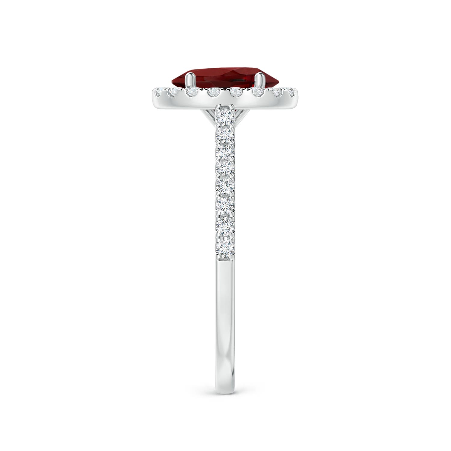 AAAA - Garnet / 1.79 CT / 14 KT White Gold