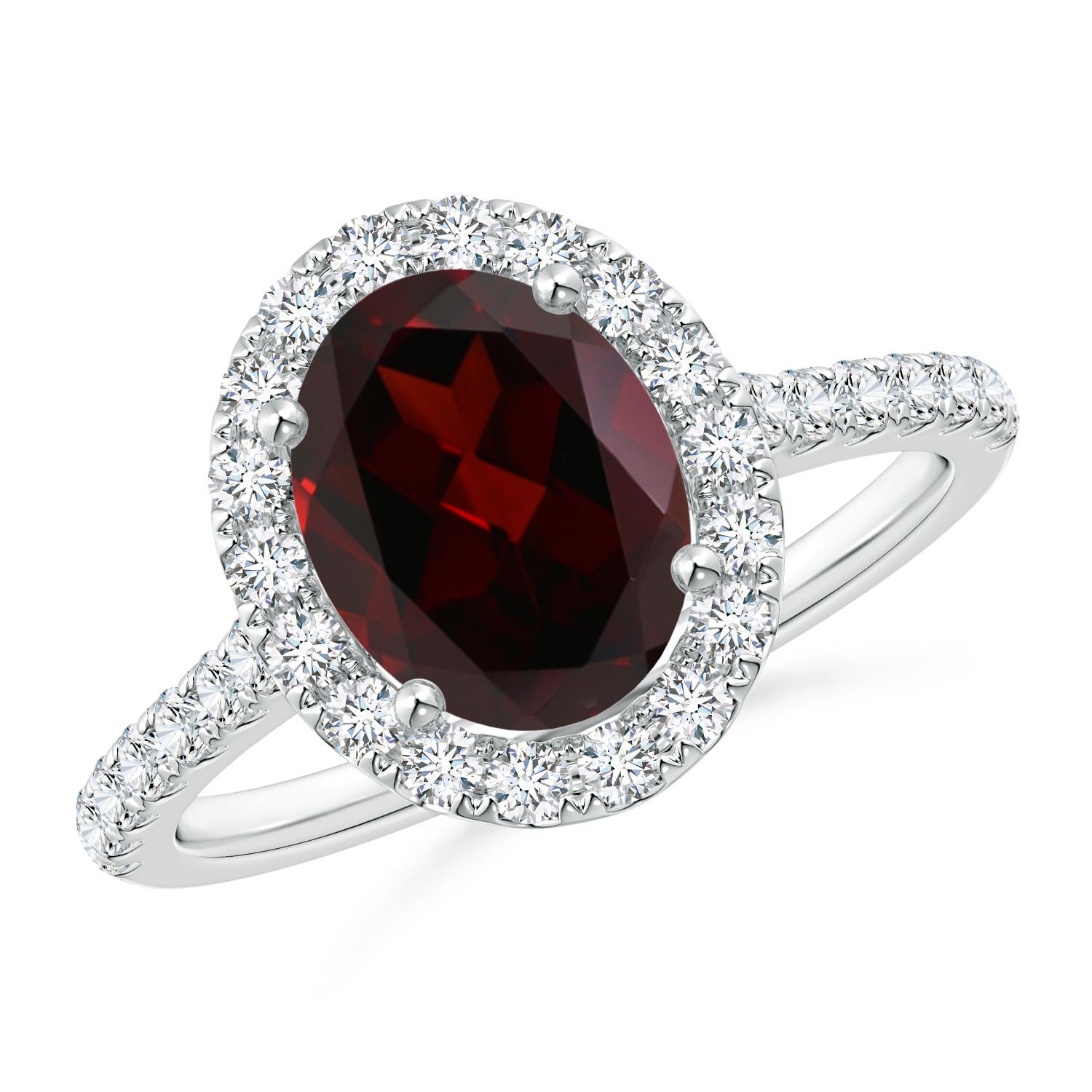 A - Garnet / 2.45 CT / 14 KT White Gold