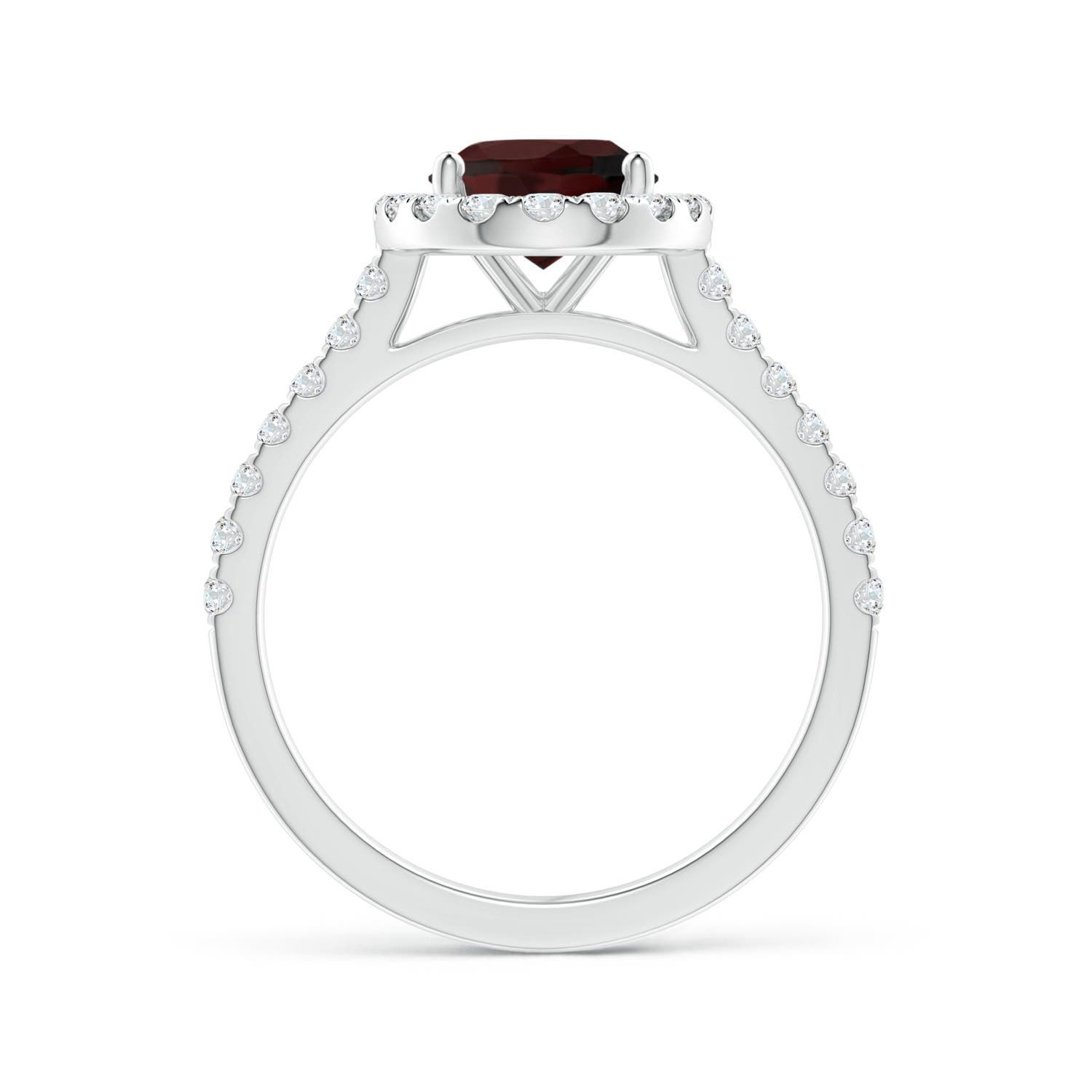 A - Garnet / 2.45 CT / 14 KT White Gold