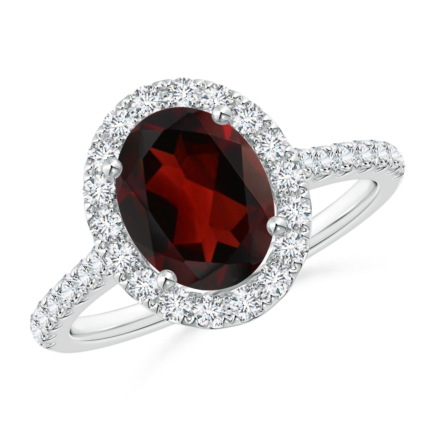 AA - Garnet / 2.45 CT / 14 KT White Gold