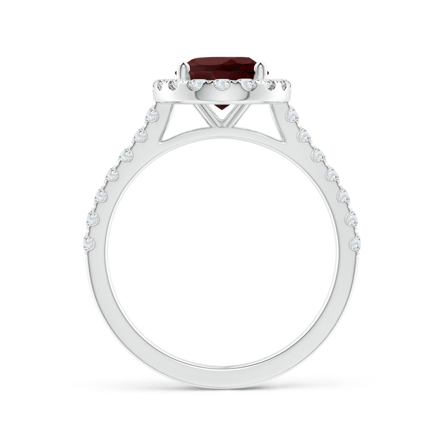 AA - Garnet / 2.45 CT / 14 KT White Gold