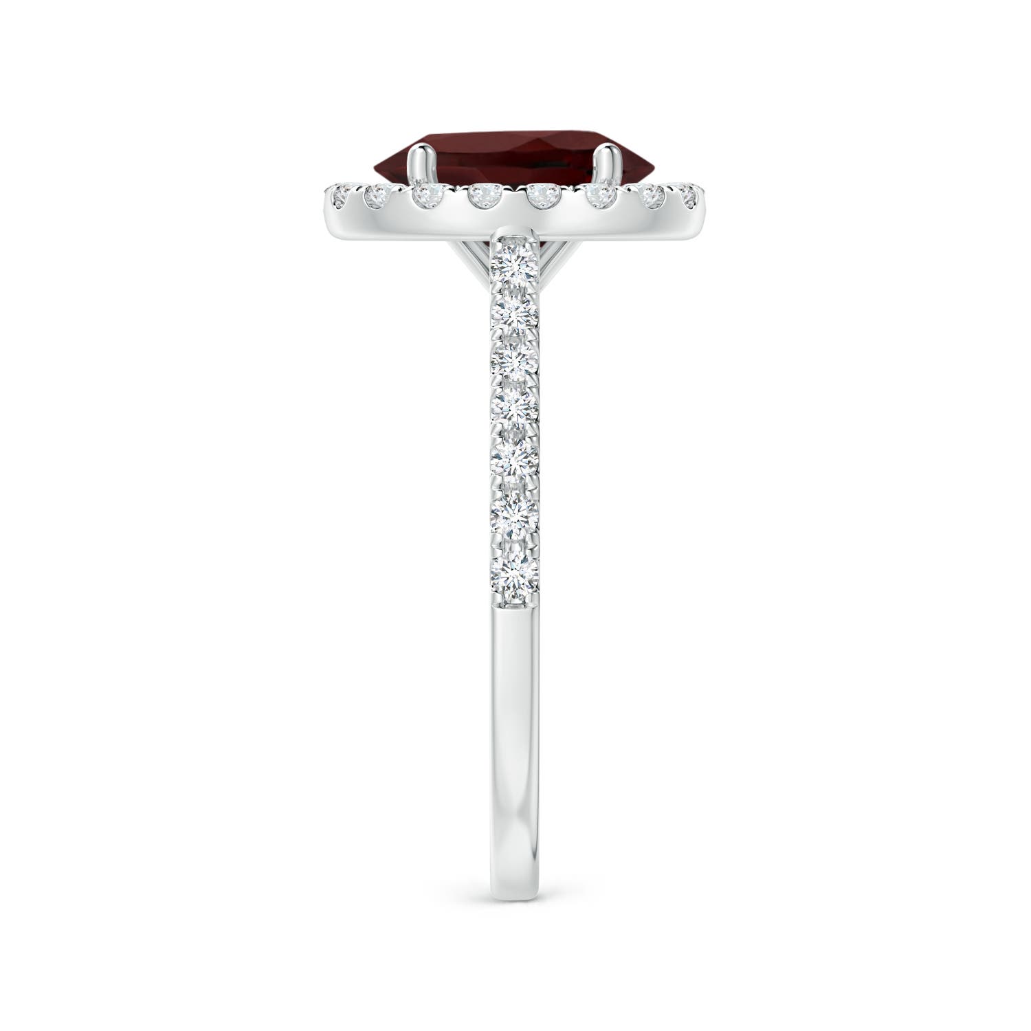 AA - Garnet / 2.45 CT / 14 KT White Gold