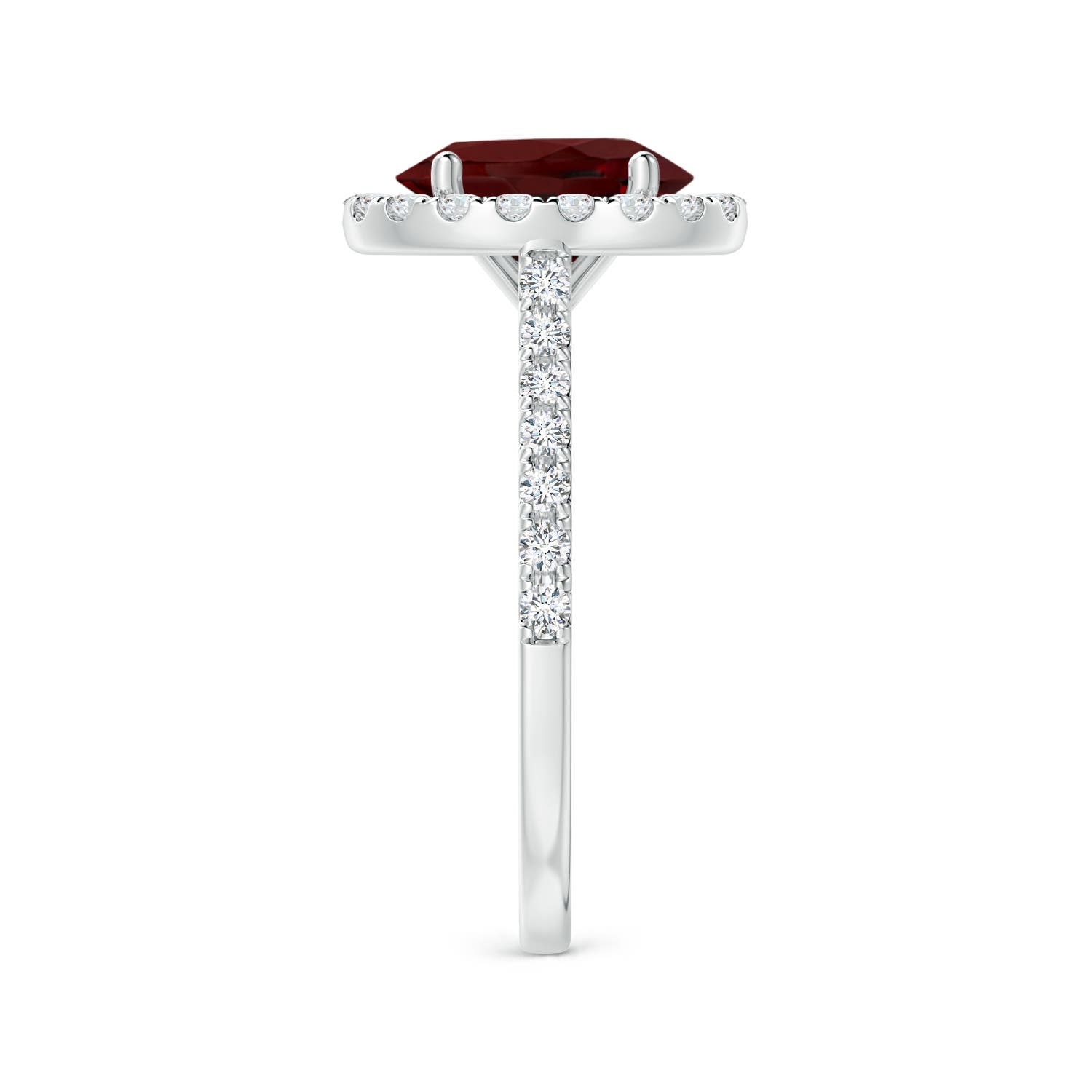 AAA - Garnet / 2.45 CT / 14 KT White Gold