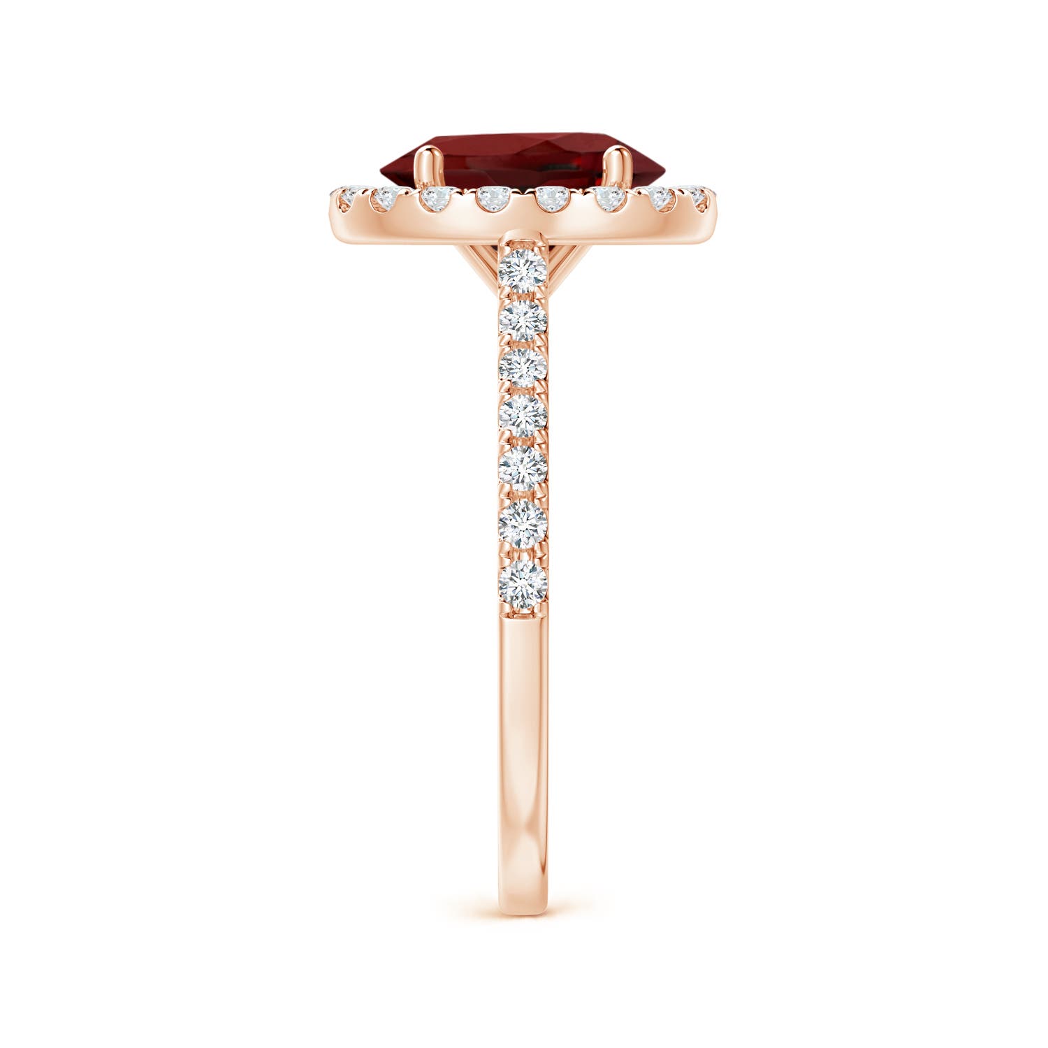 AAAA - Garnet / 2.45 CT / 14 KT Rose Gold