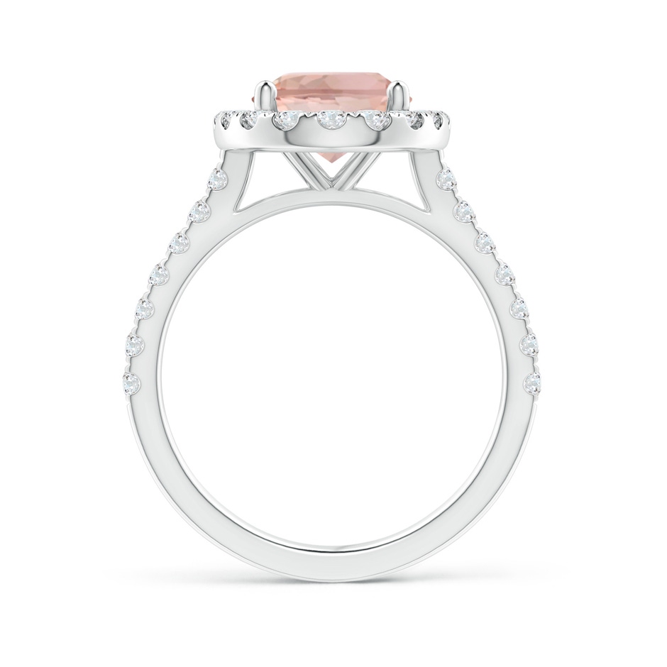 10x8mm AAA Oval Morganite Halo Ring with Diamond Accents in White Gold side 199