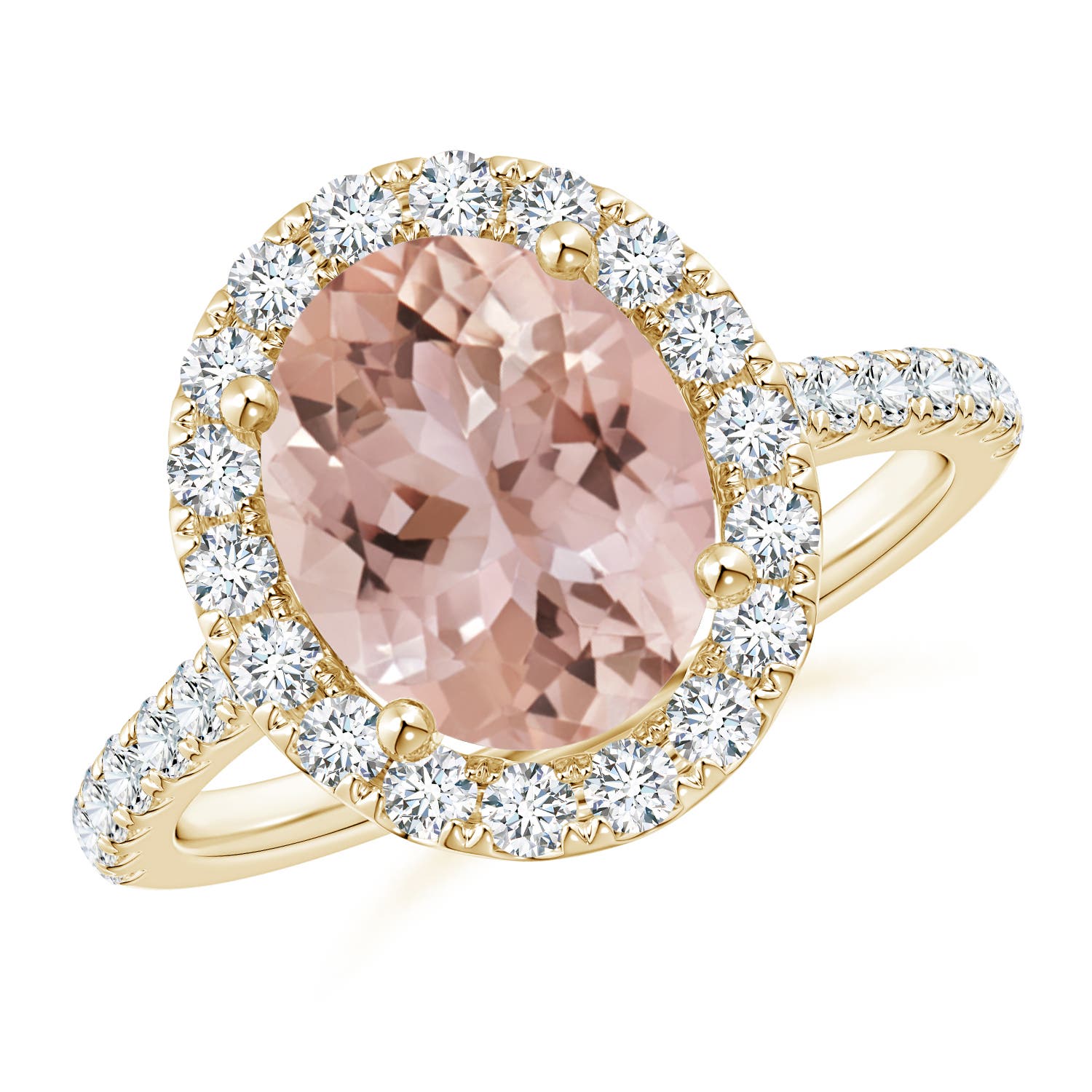 AAA - Morganite / 3.17 CT / 14 KT Yellow Gold