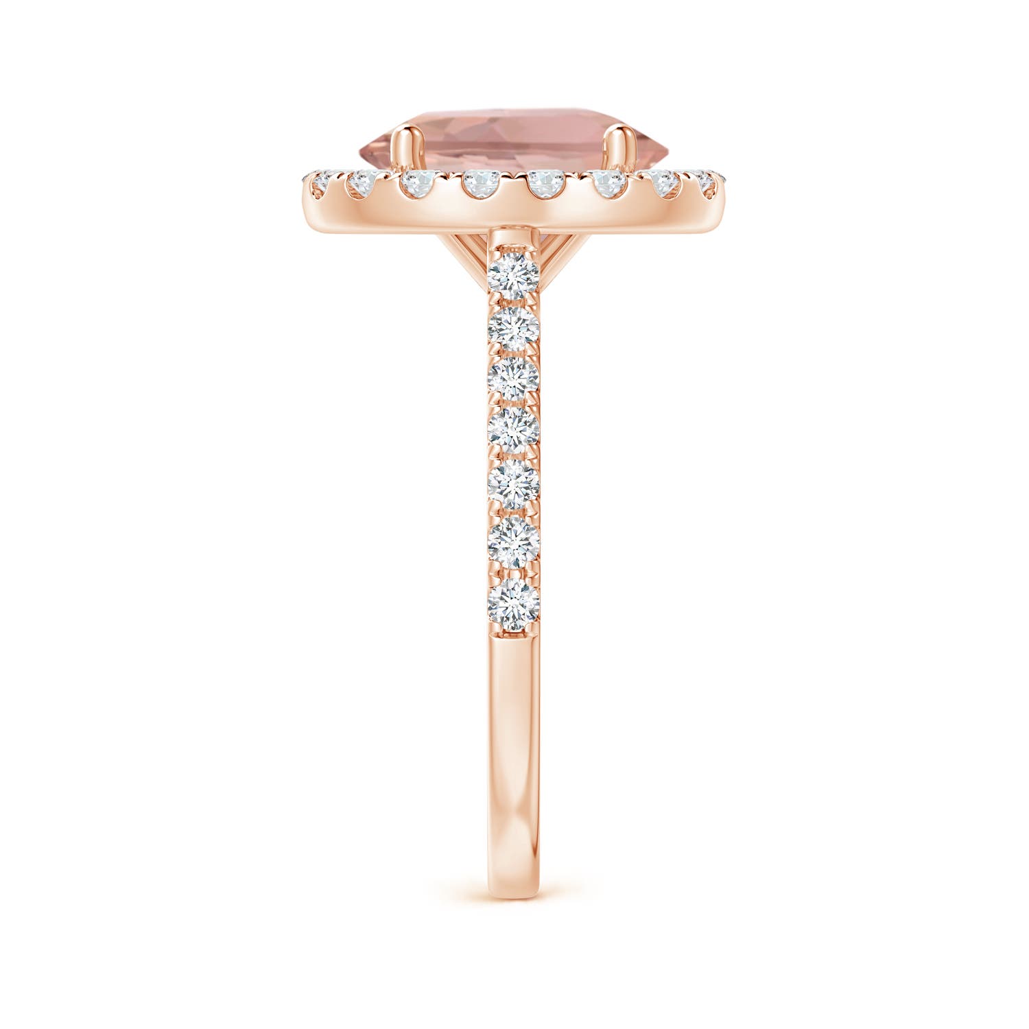 AAAA - Morganite / 3.17 CT / 14 KT Rose Gold