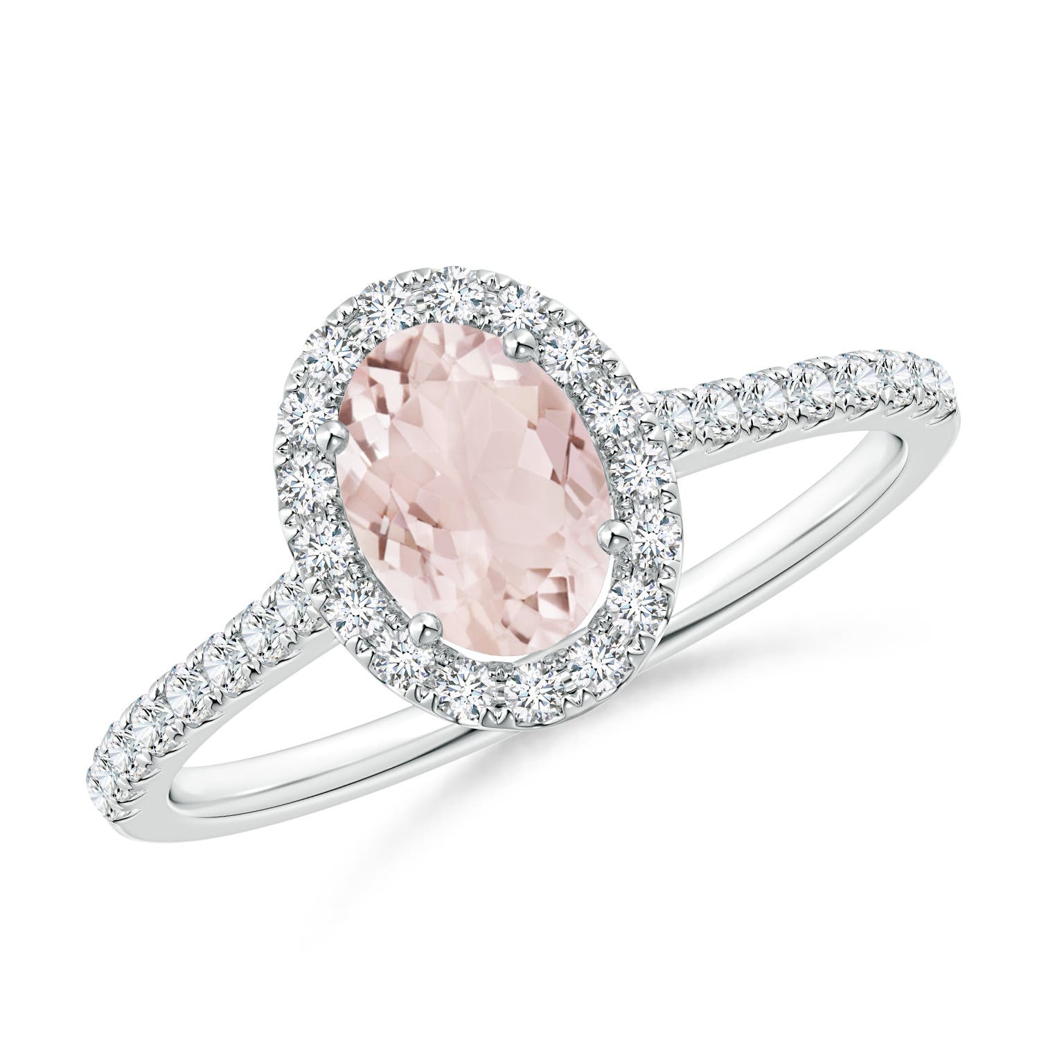 A - Morganite / 0.96 CT / 14 KT White Gold