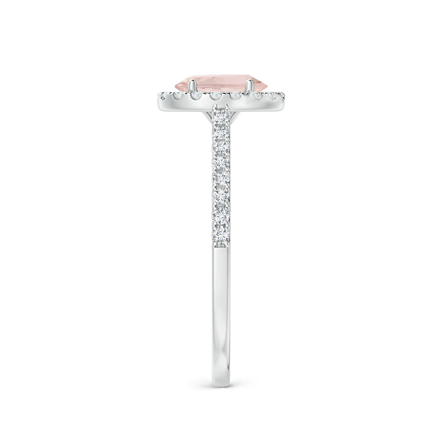 AA - Morganite / 0.96 CT / 14 KT White Gold