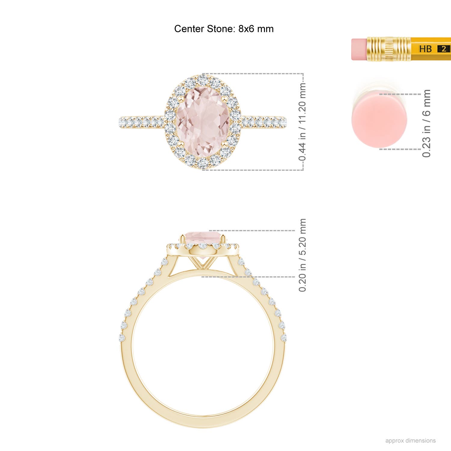 A - Morganite / 1.44 CT / 14 KT Yellow Gold