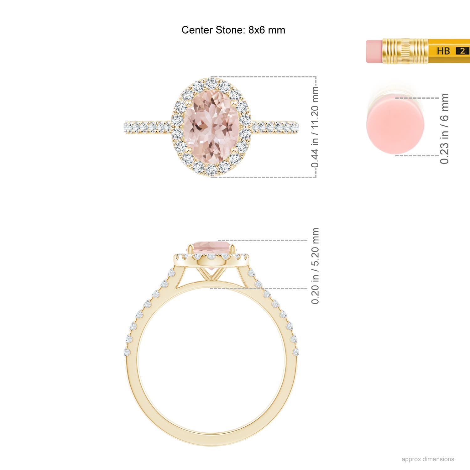 AAA - Morganite / 1.44 CT / 14 KT Yellow Gold