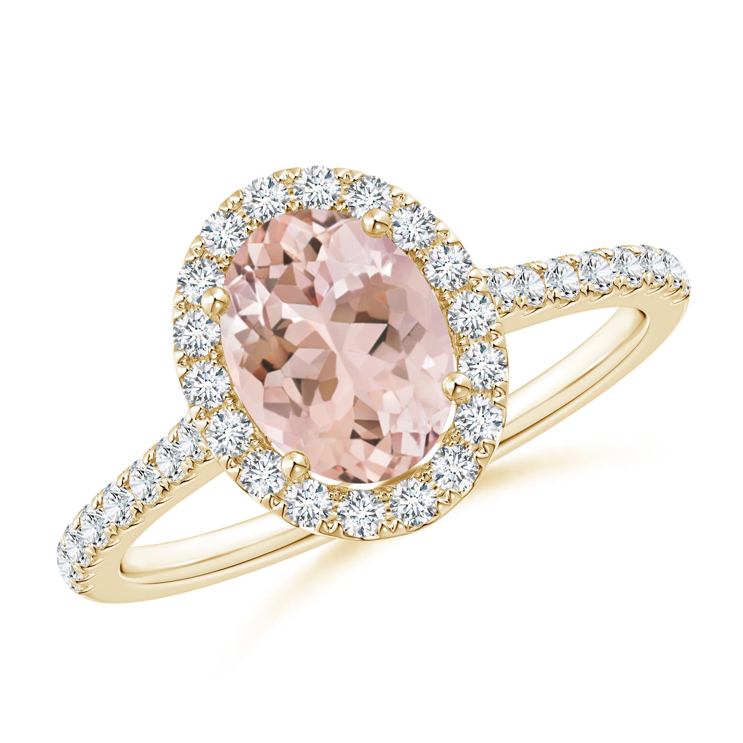 AAAA - Morganite / 1.44 CT / 14 KT Yellow Gold