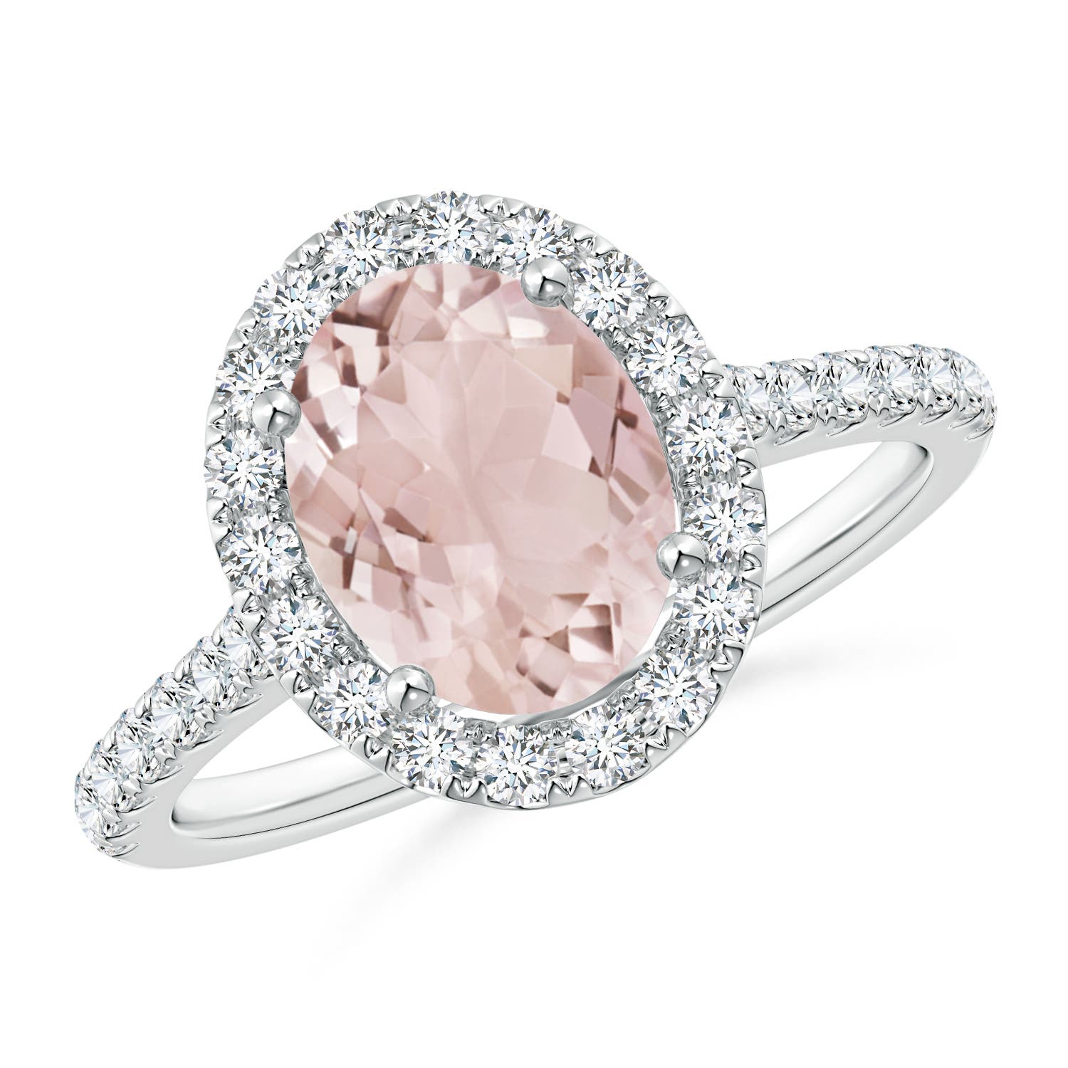 A - Morganite / 2.1 CT / 14 KT White Gold