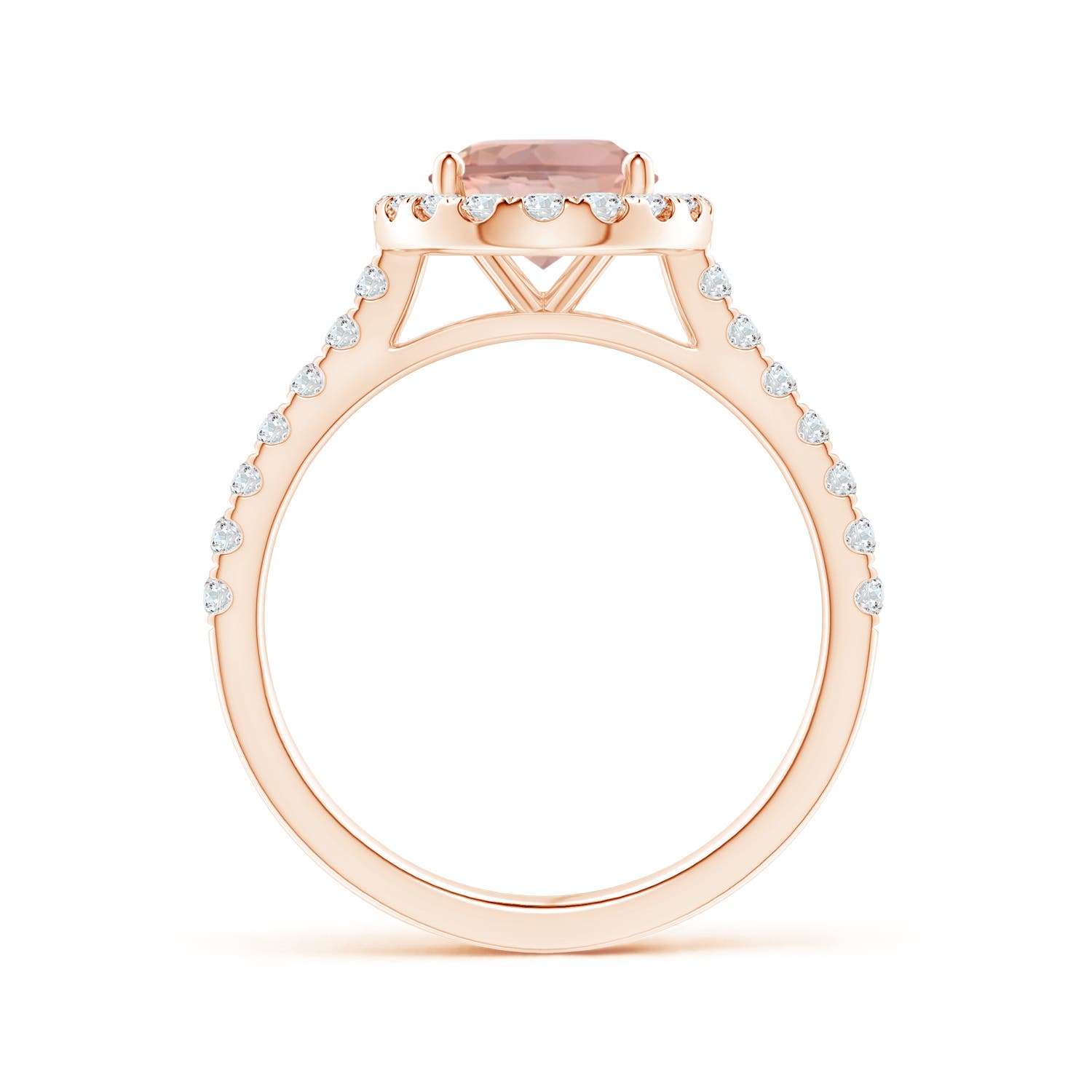 AAAA - Morganite / 2.1 CT / 14 KT Rose Gold