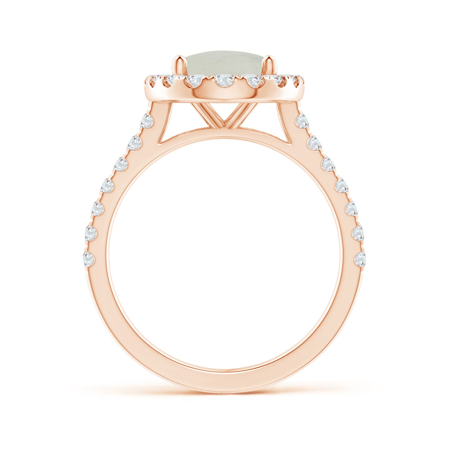 A - Moonstone / 3.17 CT / 14 KT Rose Gold