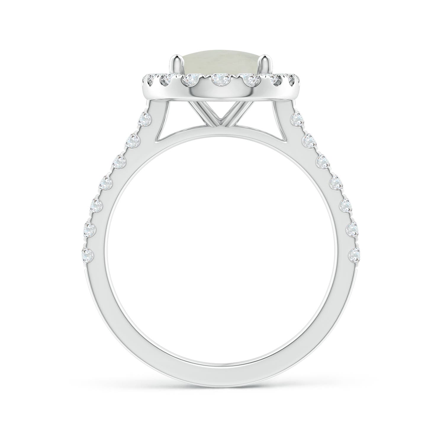 A - Moonstone / 3.17 CT / 14 KT White Gold