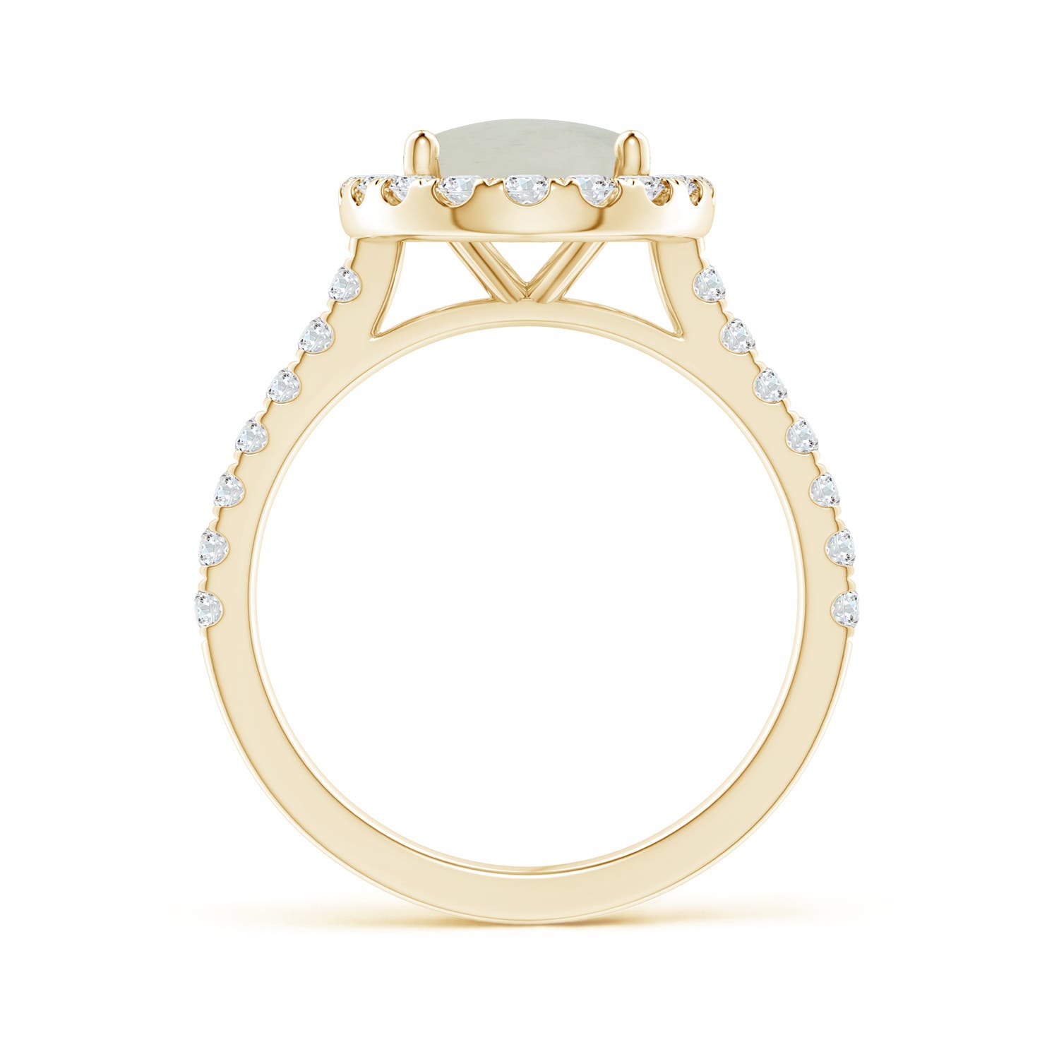 A - Moonstone / 3.17 CT / 14 KT Yellow Gold