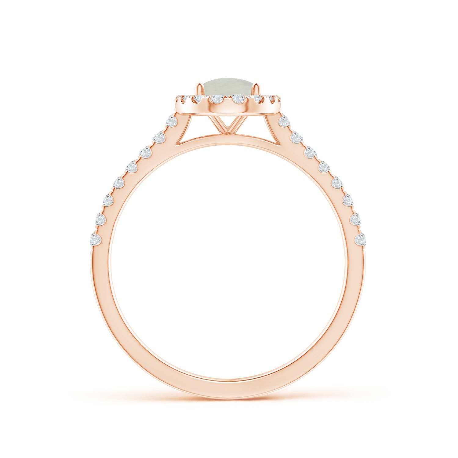 A - Moonstone / 0.94 CT / 14 KT Rose Gold