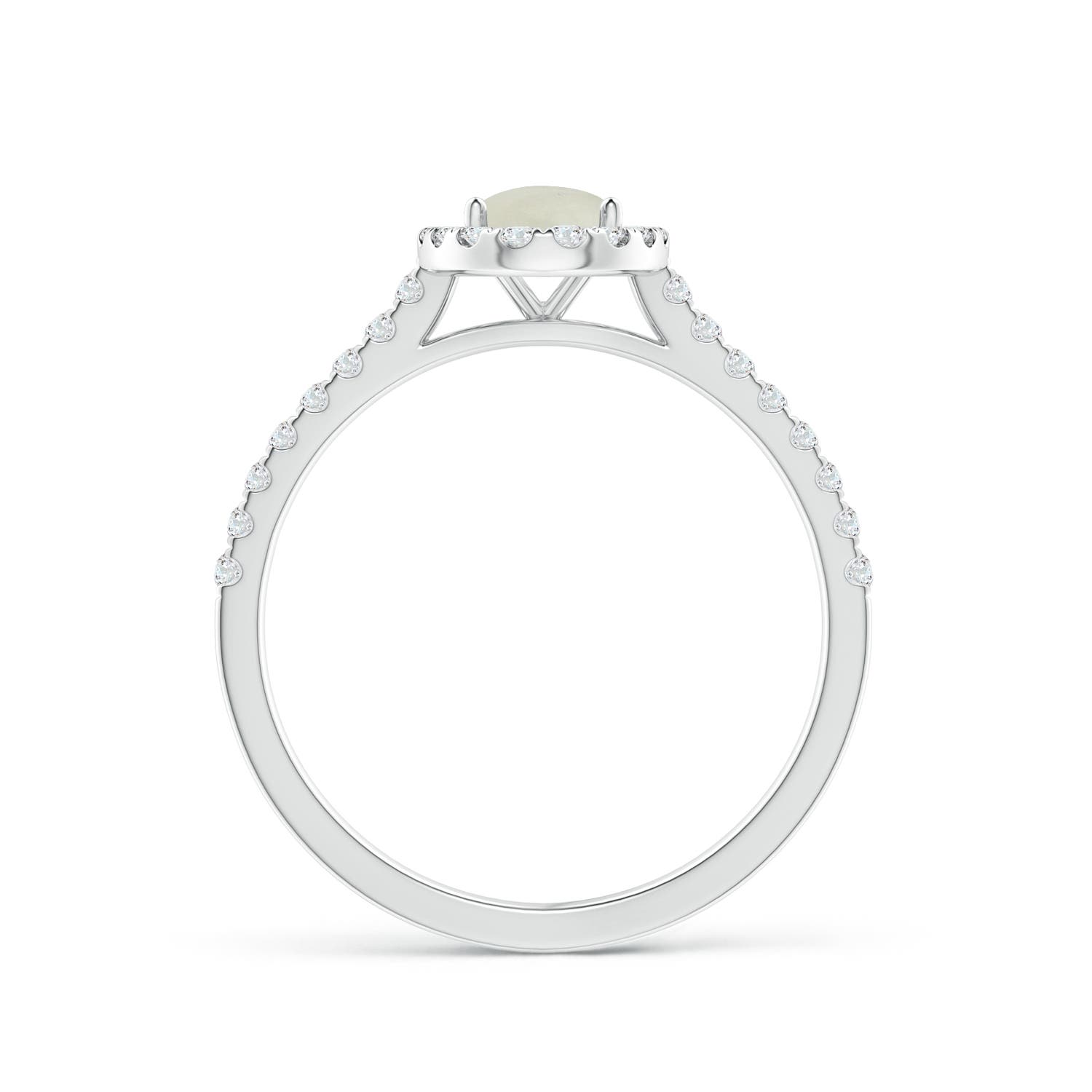 AA - Moonstone / 0.94 CT / 14 KT White Gold