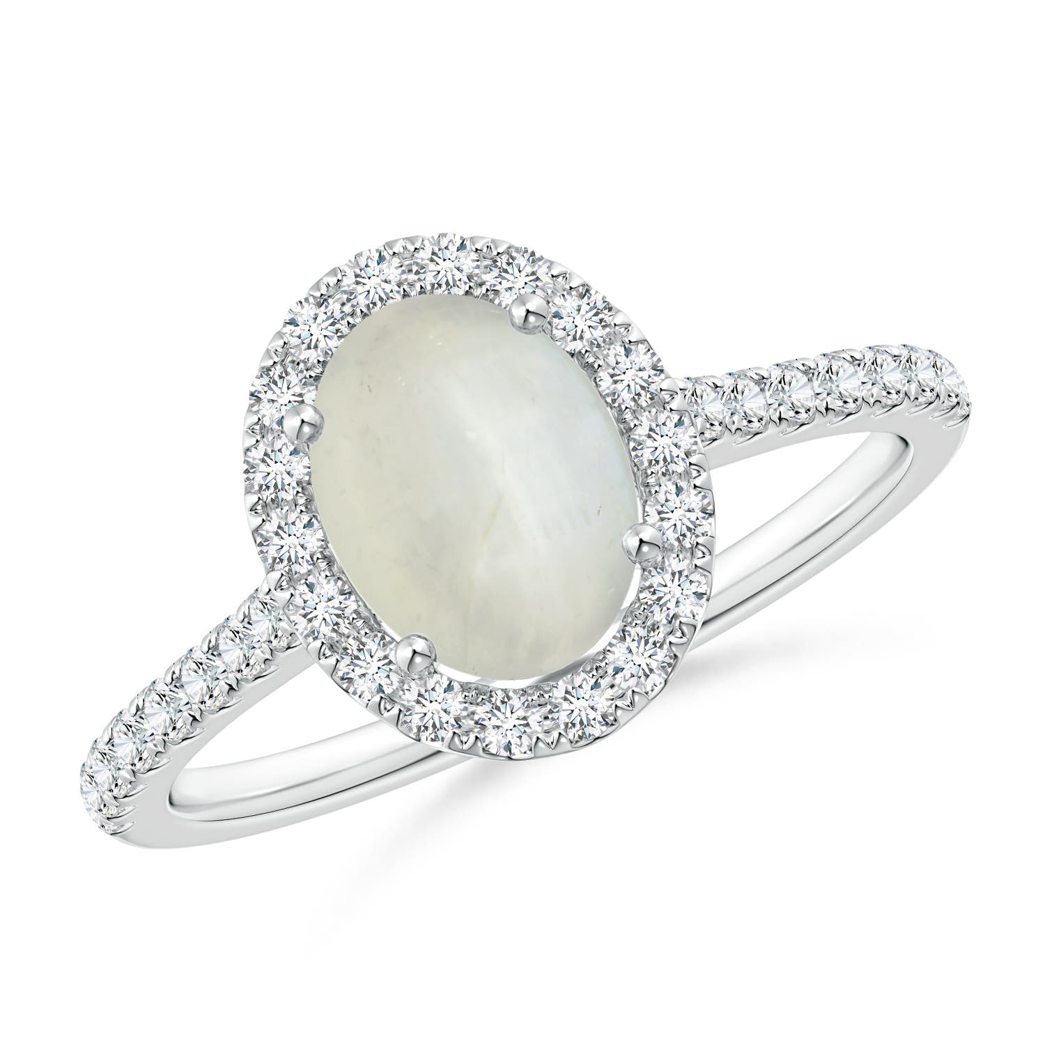 AA - Moonstone / 1.44 CT / 14 KT White Gold