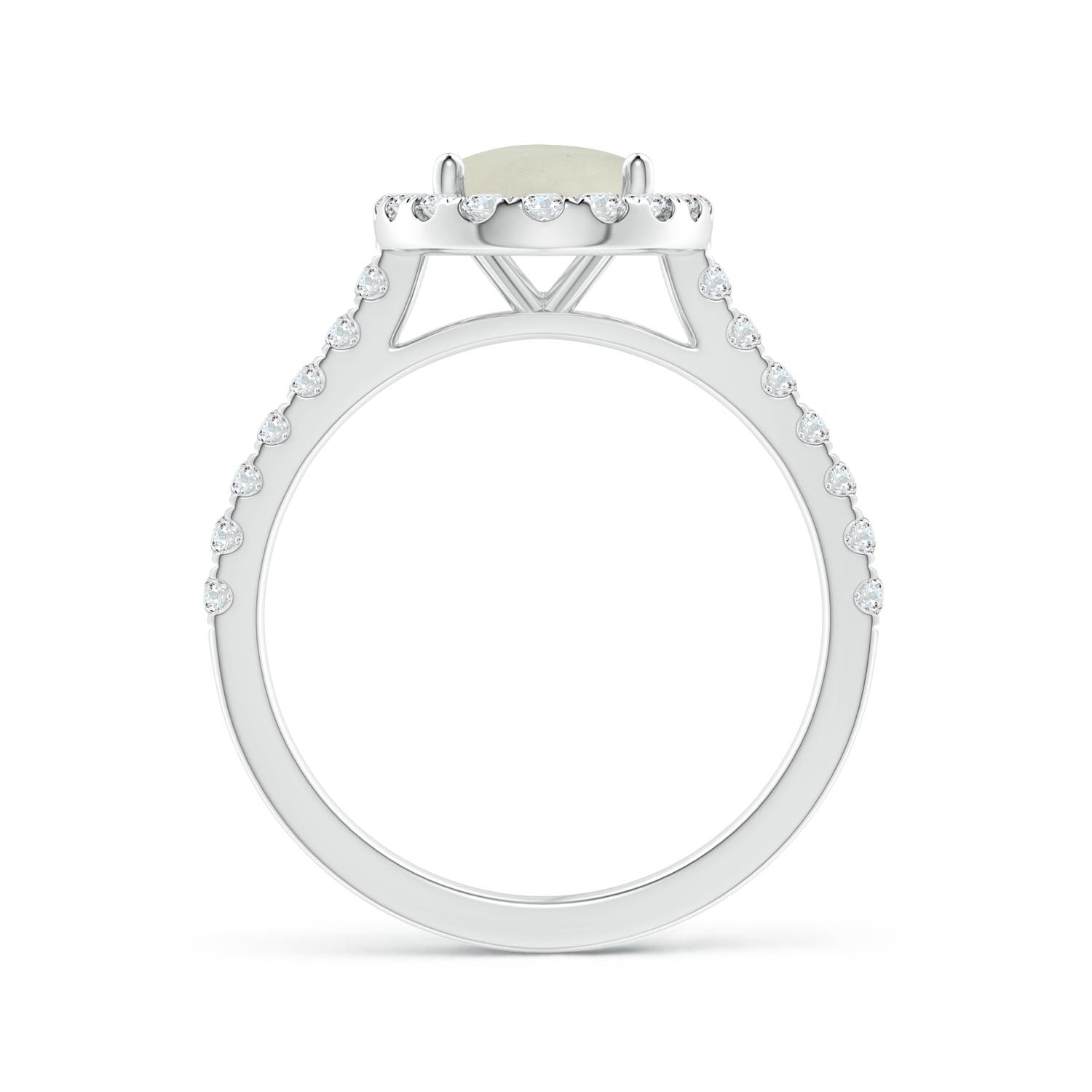 AA - Moonstone / 2.15 CT / 14 KT White Gold