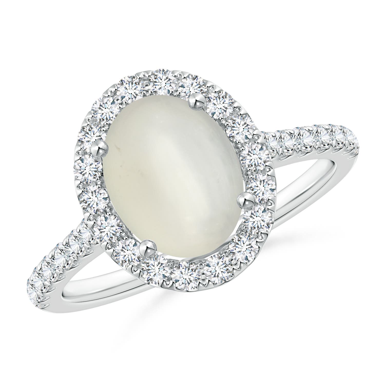 AAA - Moonstone / 2.15 CT / 14 KT White Gold