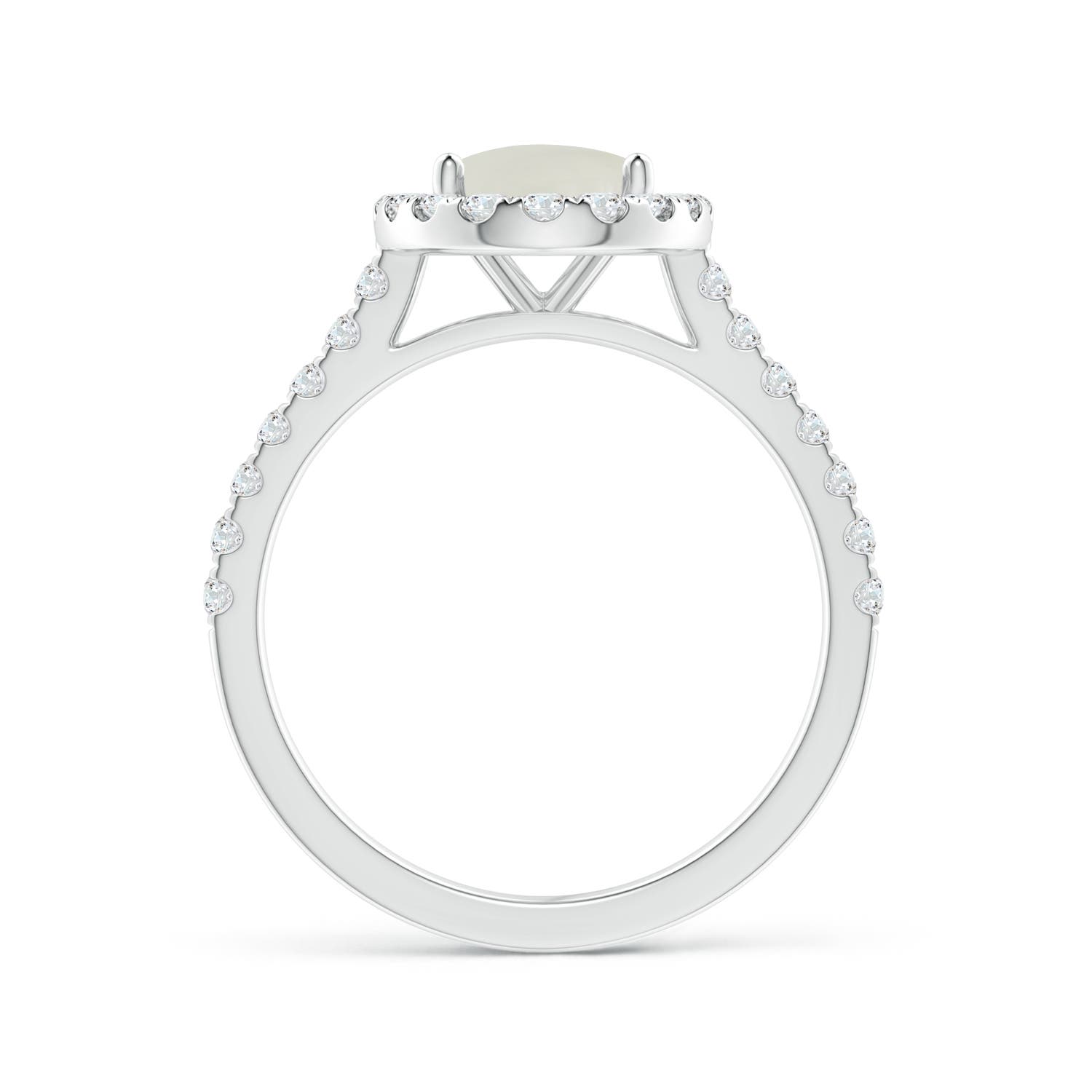 AAAA - Moonstone / 2.15 CT / 14 KT White Gold