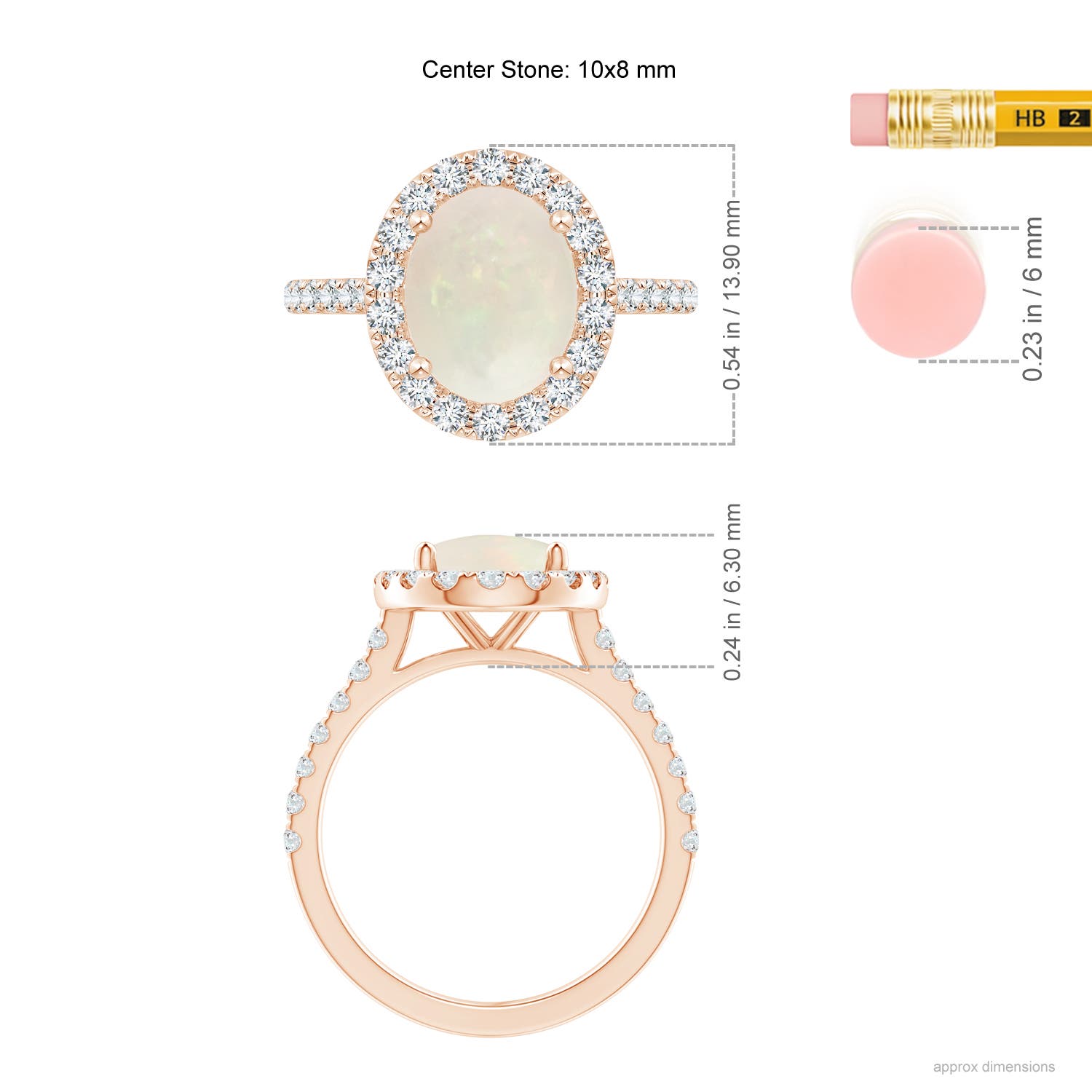 A - Opal / 2.12 CT / 14 KT Rose Gold