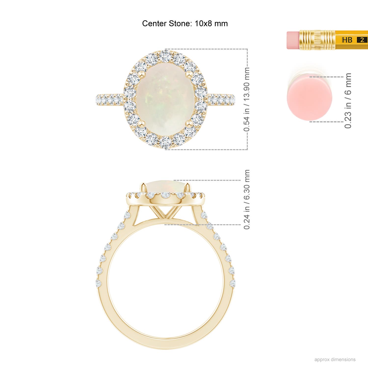 A - Opal / 2.12 CT / 14 KT Yellow Gold