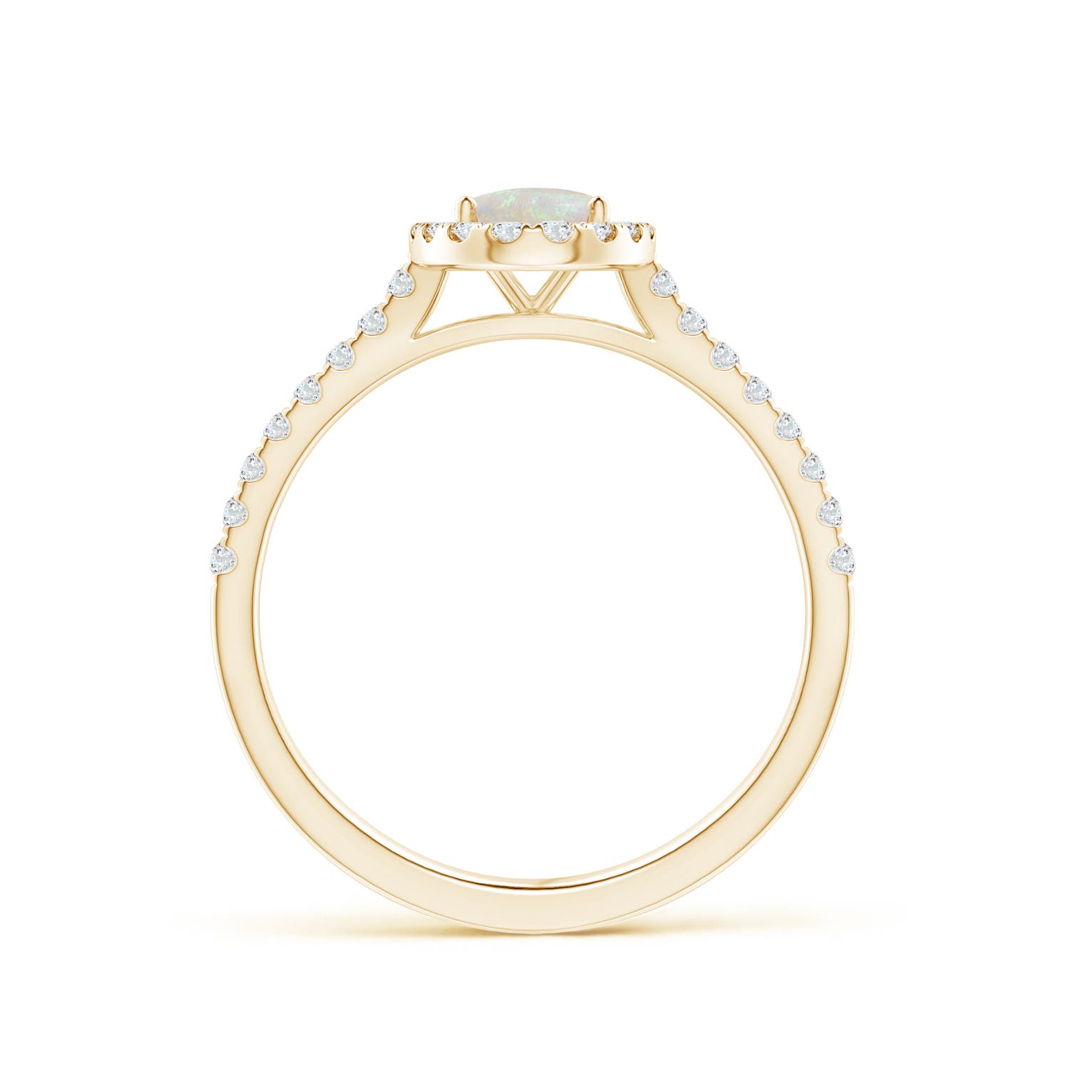 AA - Opal / 0.71 CT / 14 KT Yellow Gold