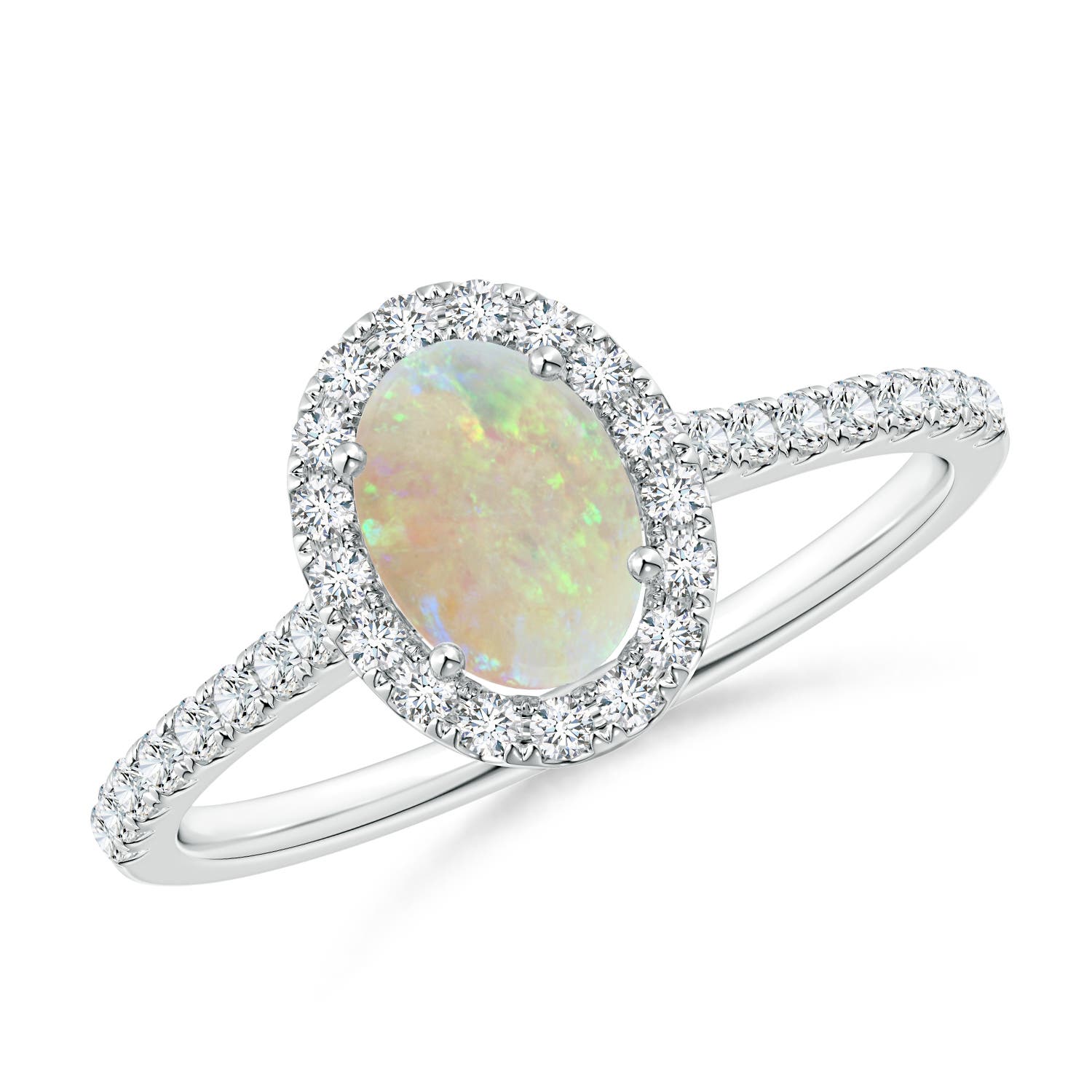 AAA - Opal / 0.71 CT / 14 KT White Gold