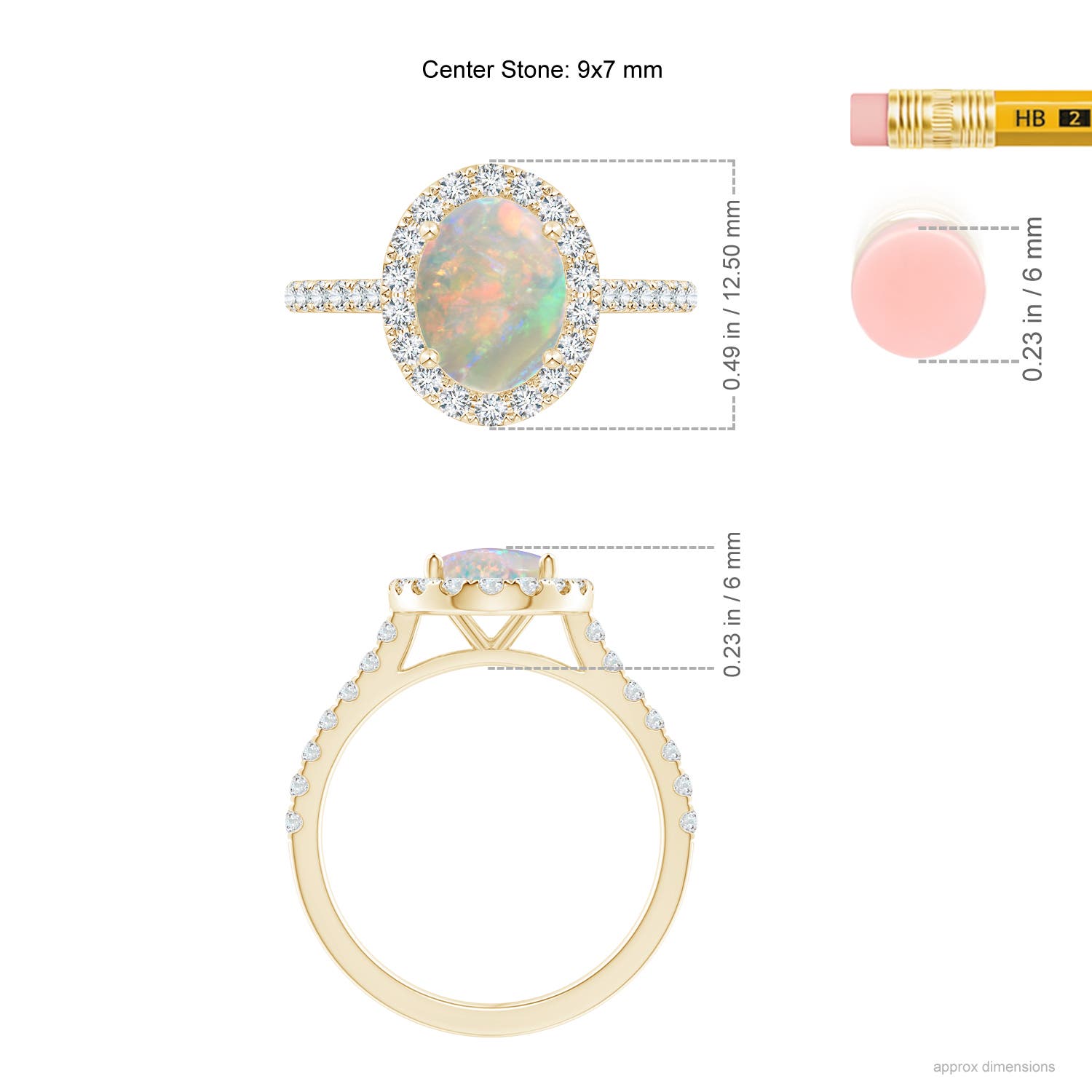 AAAA - Opal / 1.55 CT / 14 KT Yellow Gold