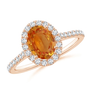 Oval AA Orange Sapphire