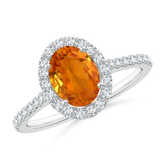 Oval AAA Orange Sapphire