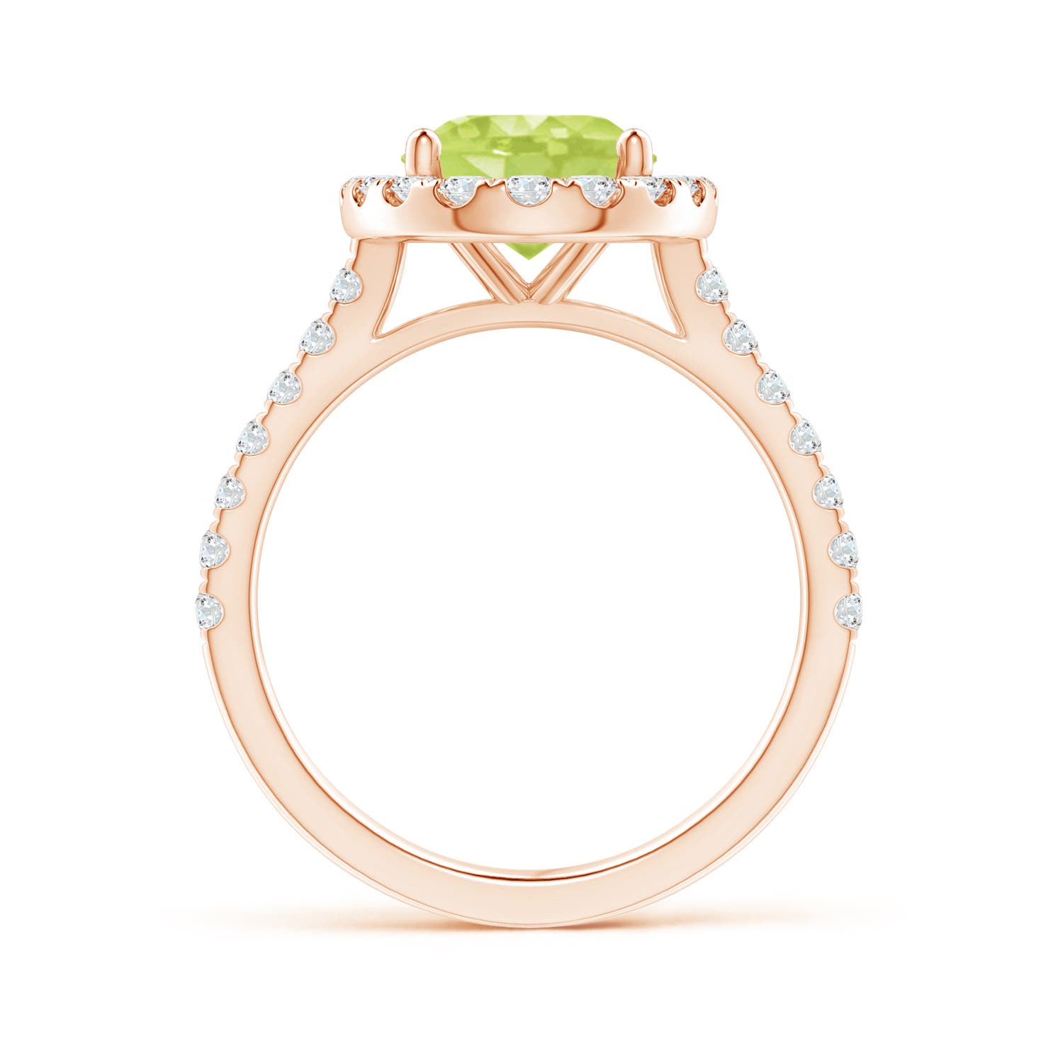 A - Peridot / 3.27 CT / 14 KT Rose Gold