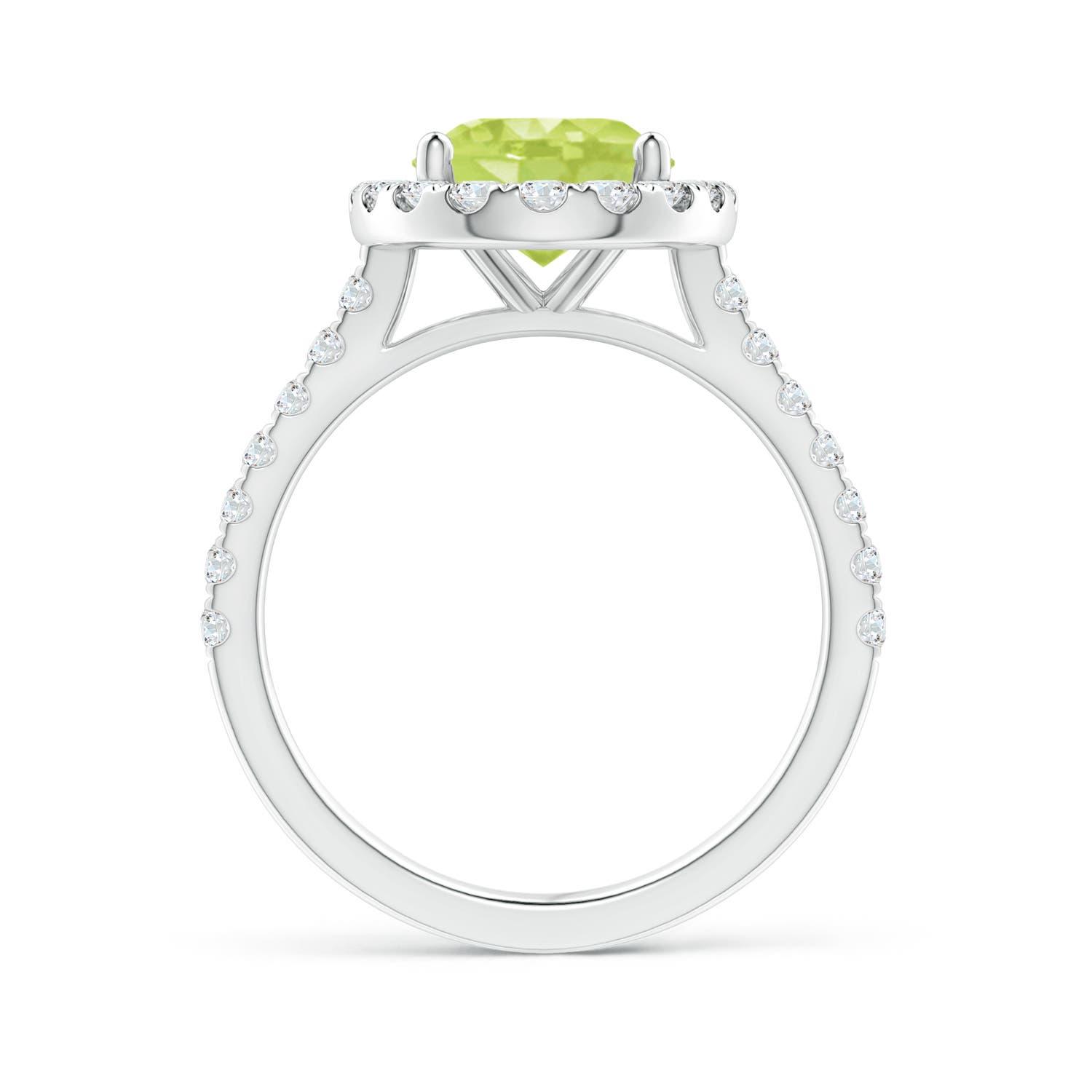 A - Peridot / 3.27 CT / 14 KT White Gold