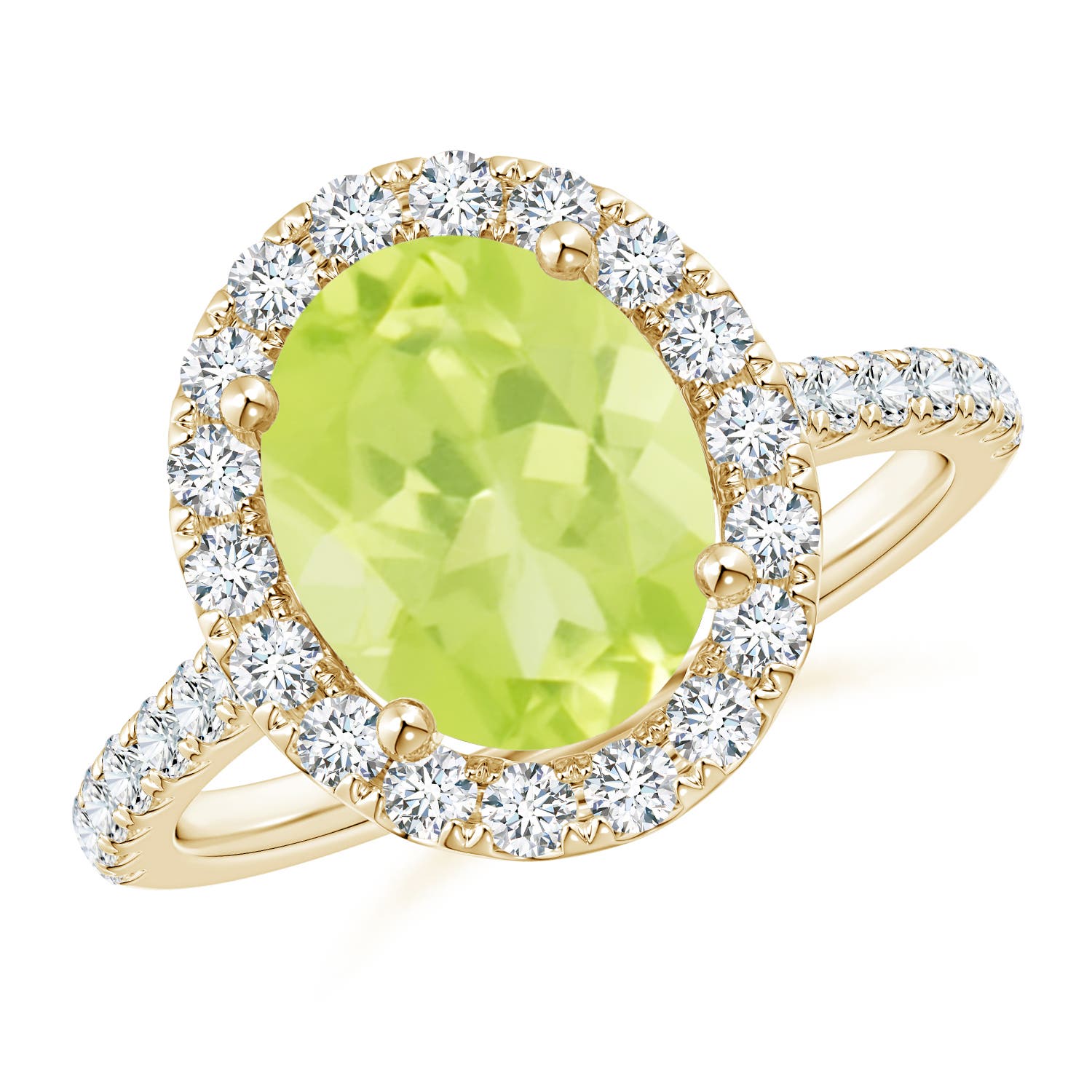 A - Peridot / 3.27 CT / 14 KT Yellow Gold