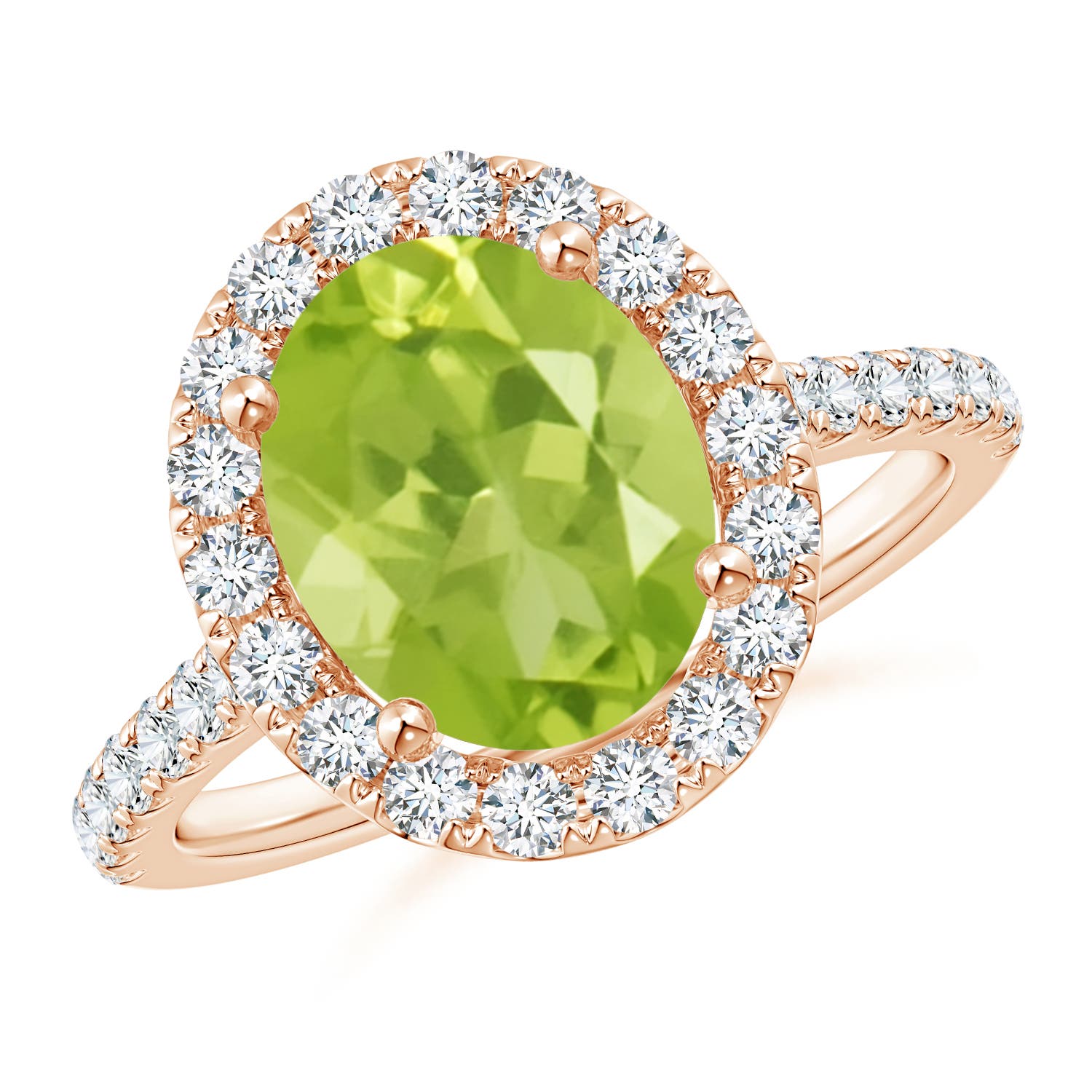 AA - Peridot / 3.27 CT / 14 KT Rose Gold