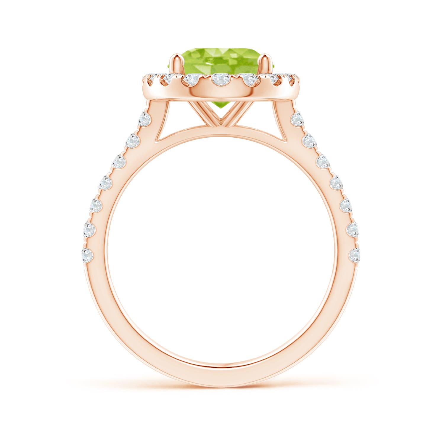 AA - Peridot / 3.27 CT / 14 KT Rose Gold