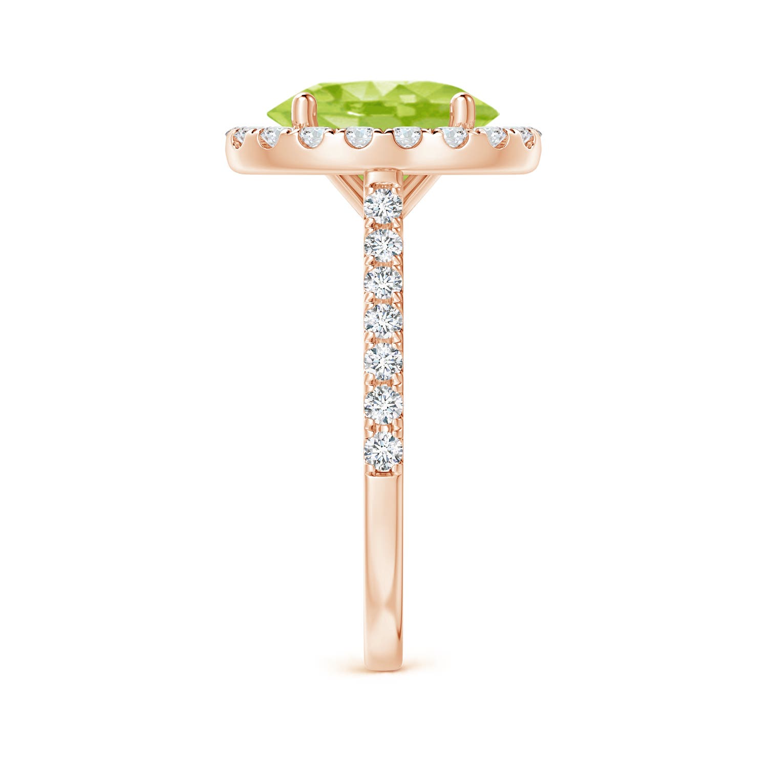 AA - Peridot / 3.27 CT / 14 KT Rose Gold