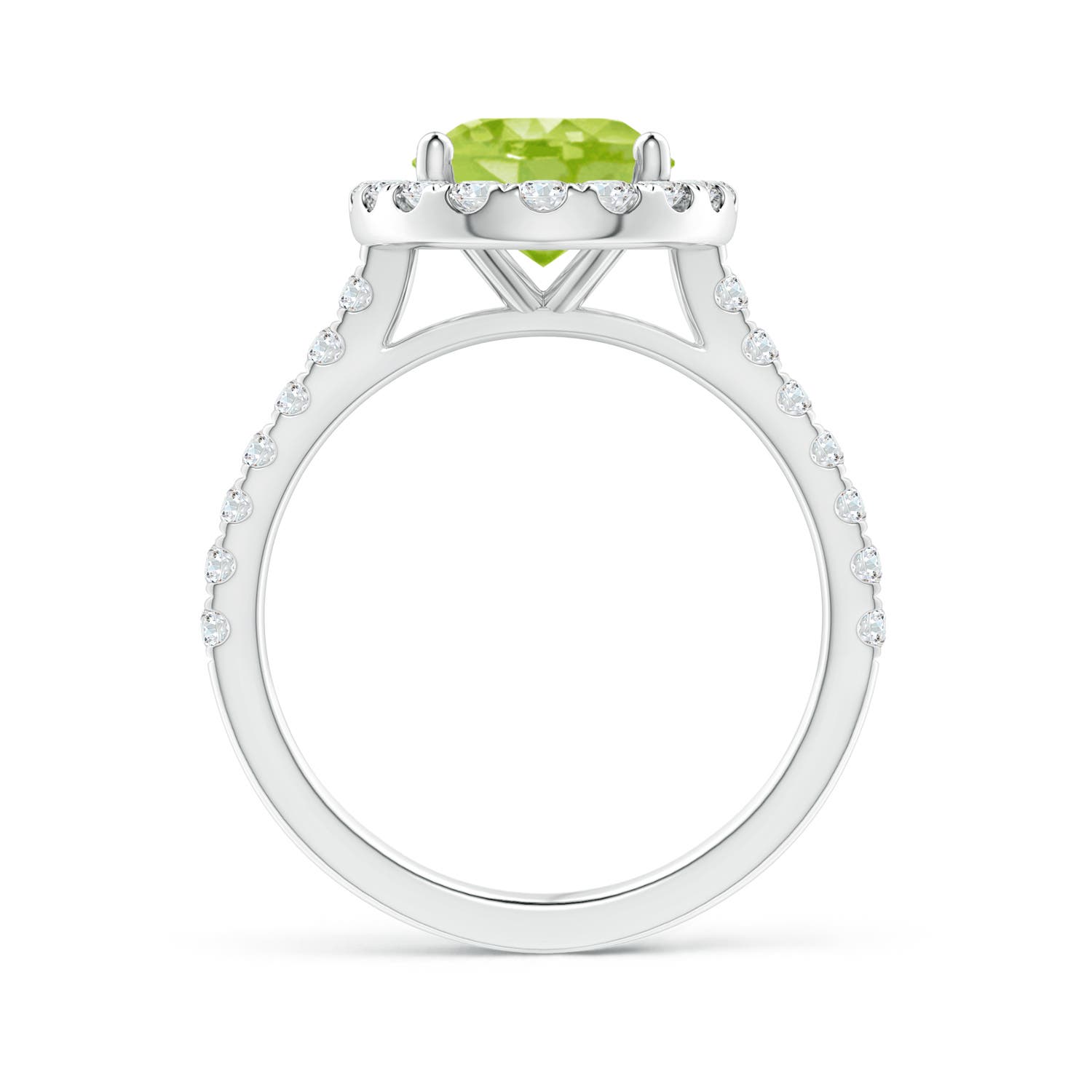 AA - Peridot / 3.27 CT / 14 KT White Gold