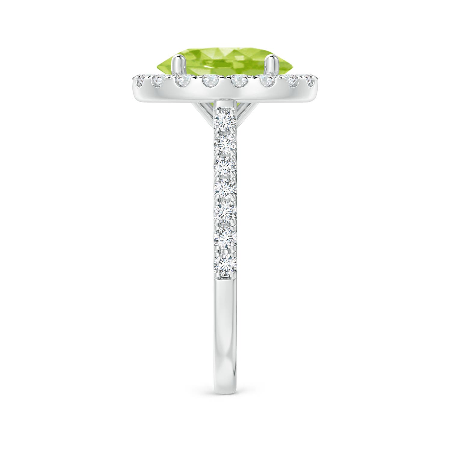 AA - Peridot / 3.27 CT / 14 KT White Gold