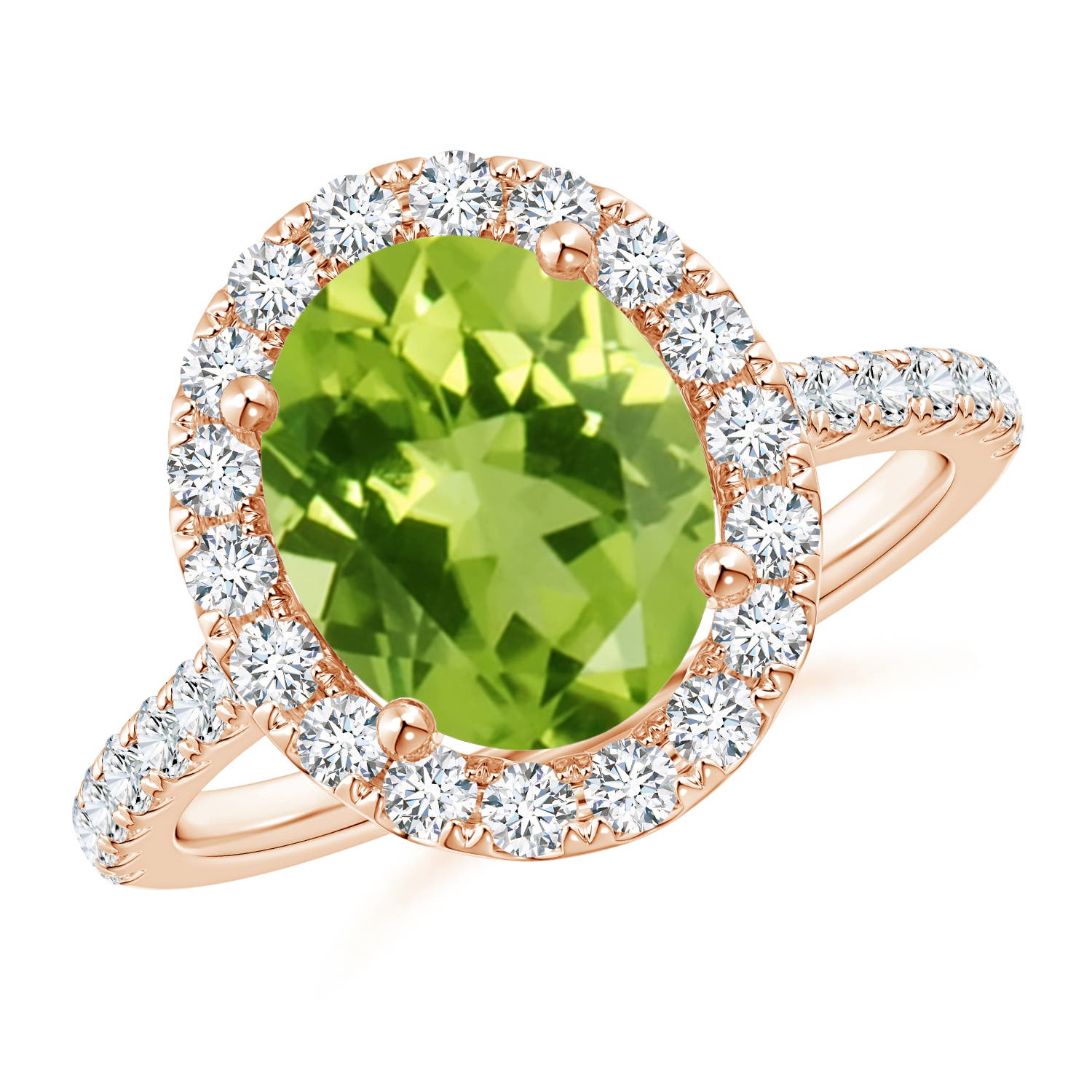 AAA - Peridot / 3.27 CT / 14 KT Rose Gold