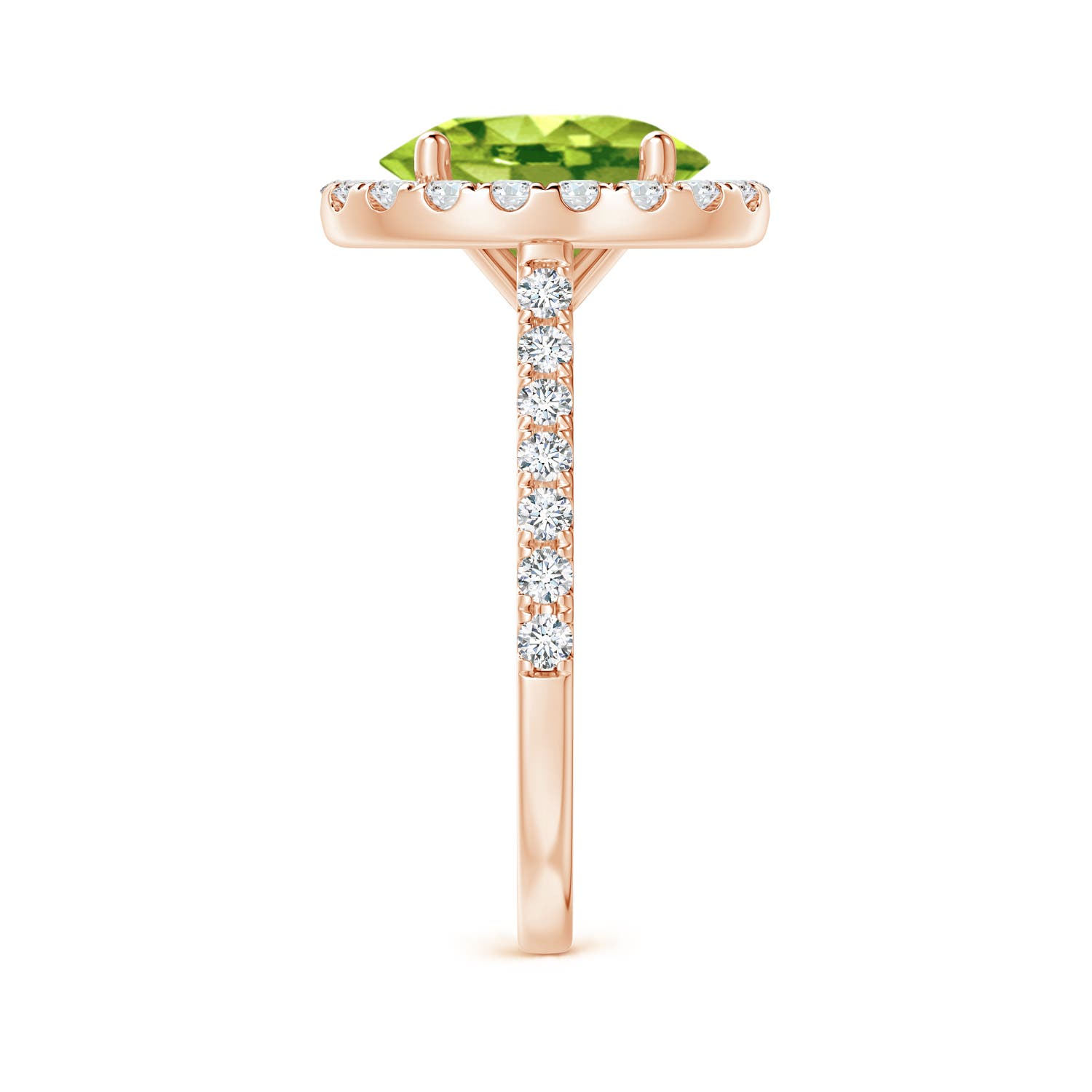 AAA - Peridot / 3.27 CT / 14 KT Rose Gold