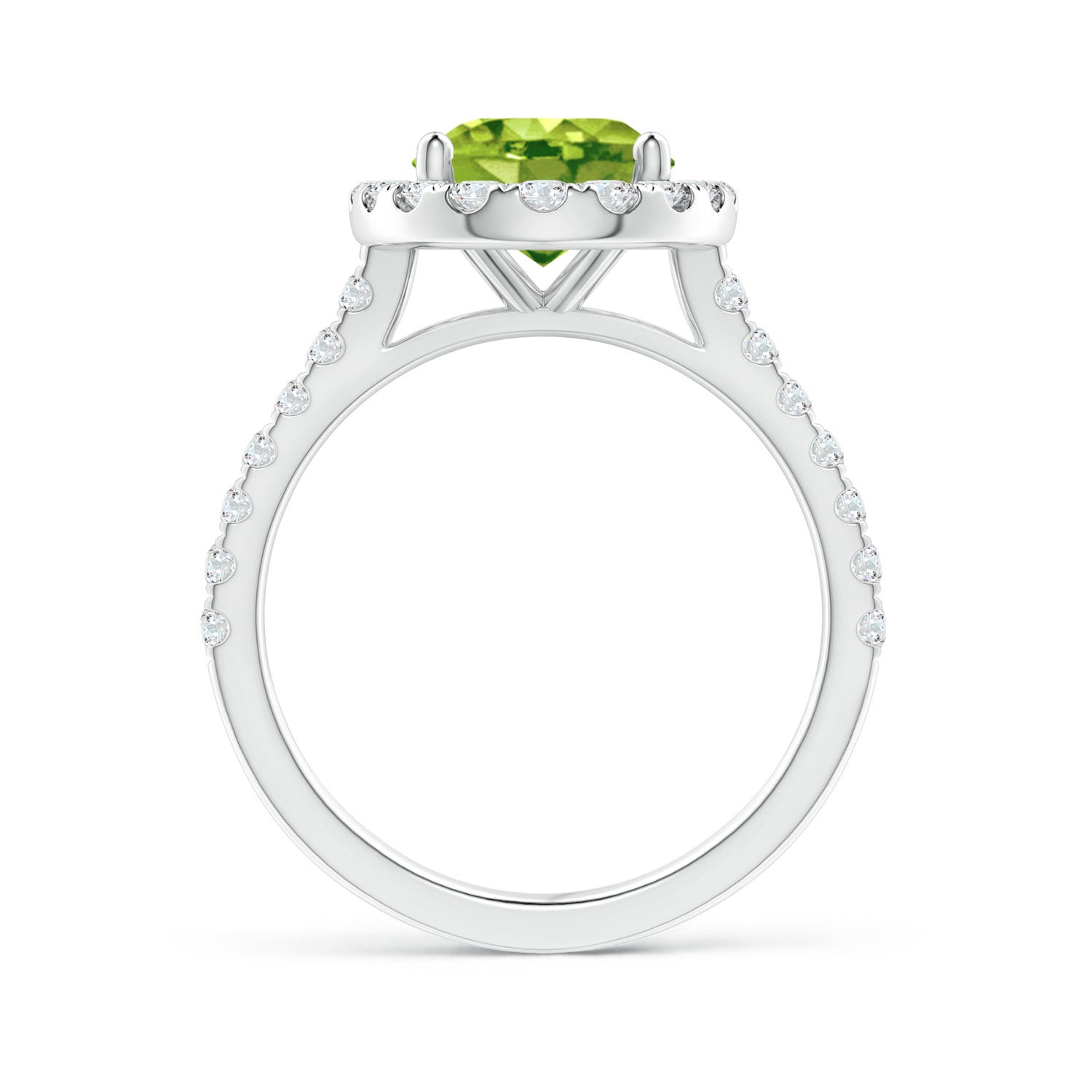 AAA - Peridot / 3.27 CT / 14 KT White Gold