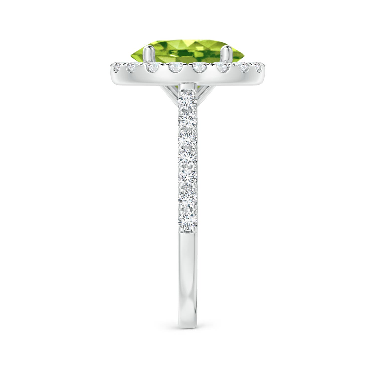 AAA - Peridot / 3.27 CT / 14 KT White Gold