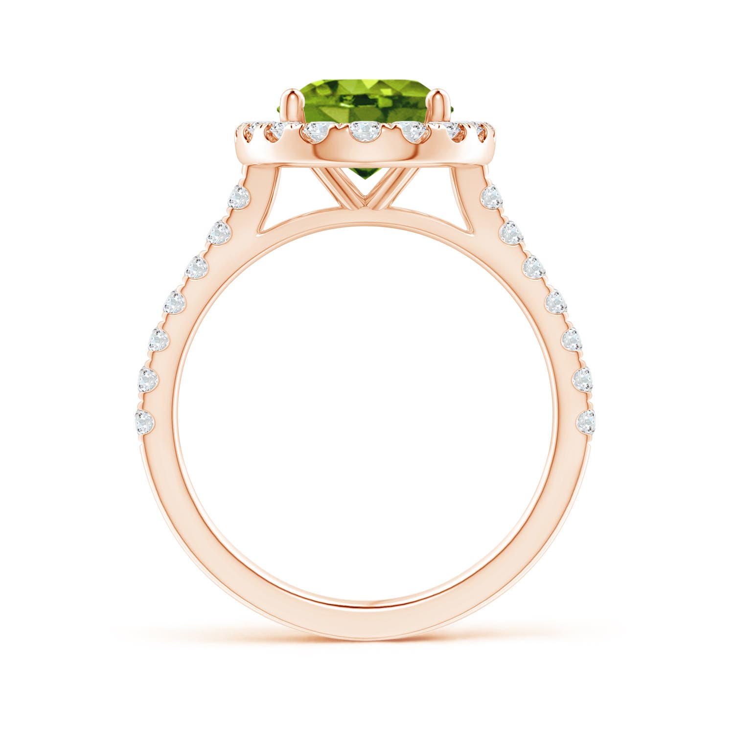 AAAA - Peridot / 3.27 CT / 14 KT Rose Gold