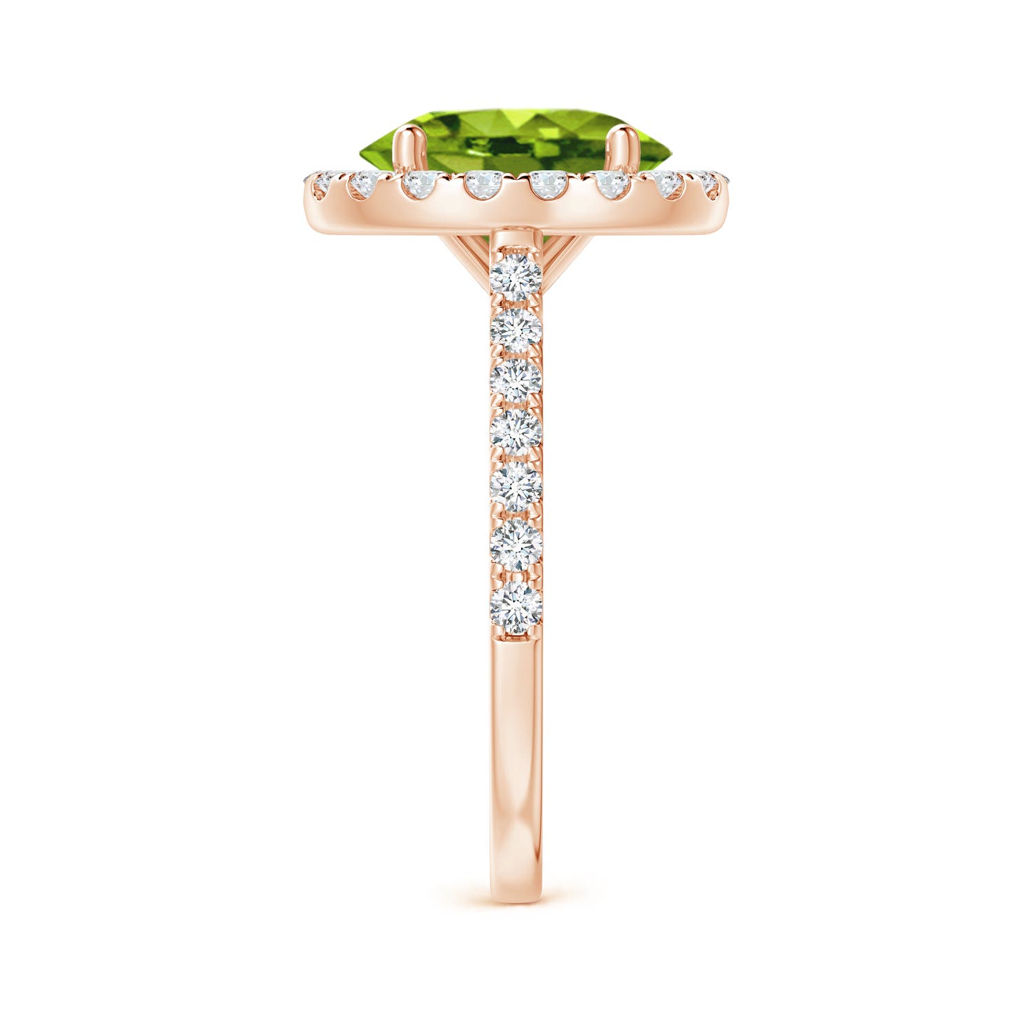 AAAA - Peridot / 3.27 CT / 14 KT Rose Gold