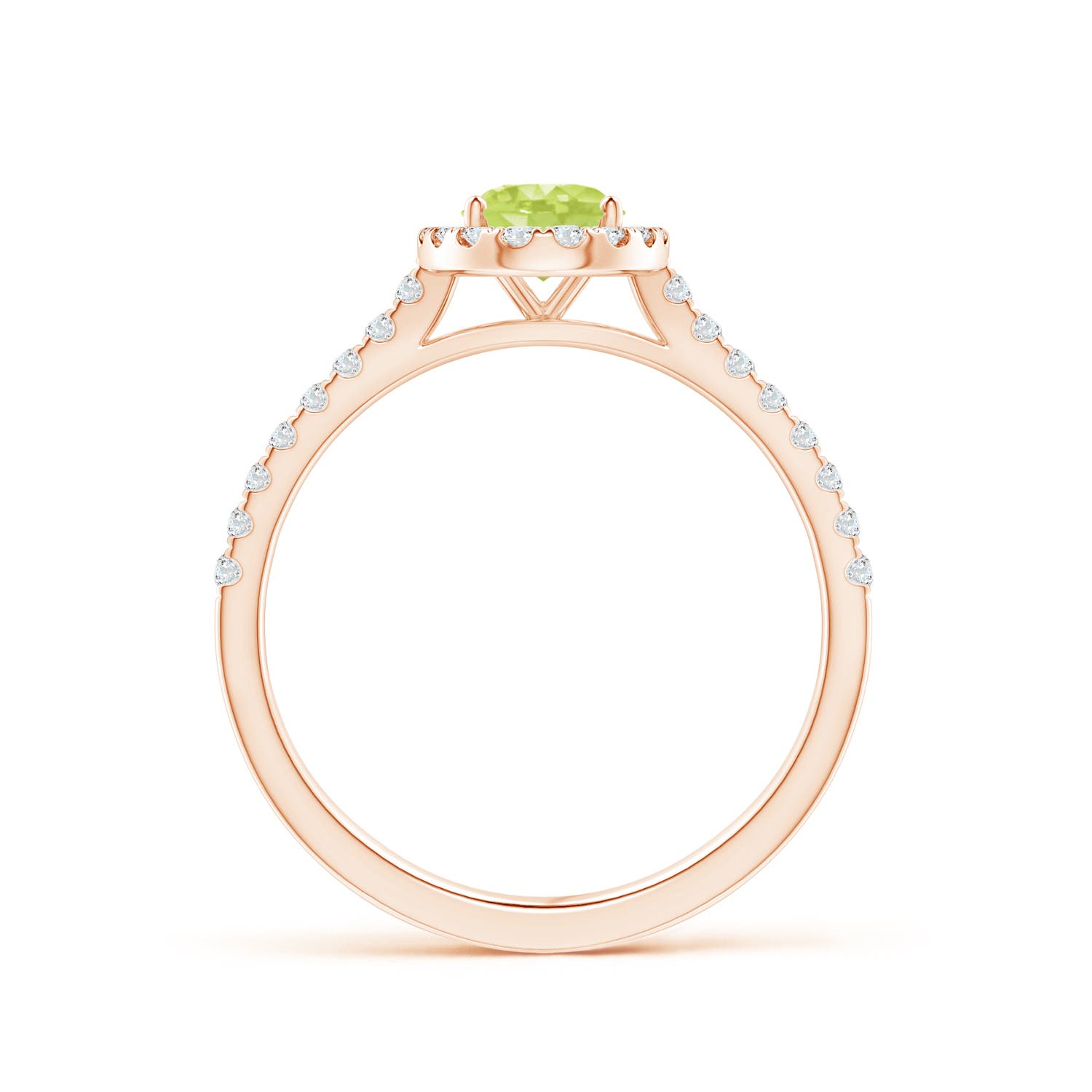 A - Peridot / 1.11 CT / 14 KT Rose Gold